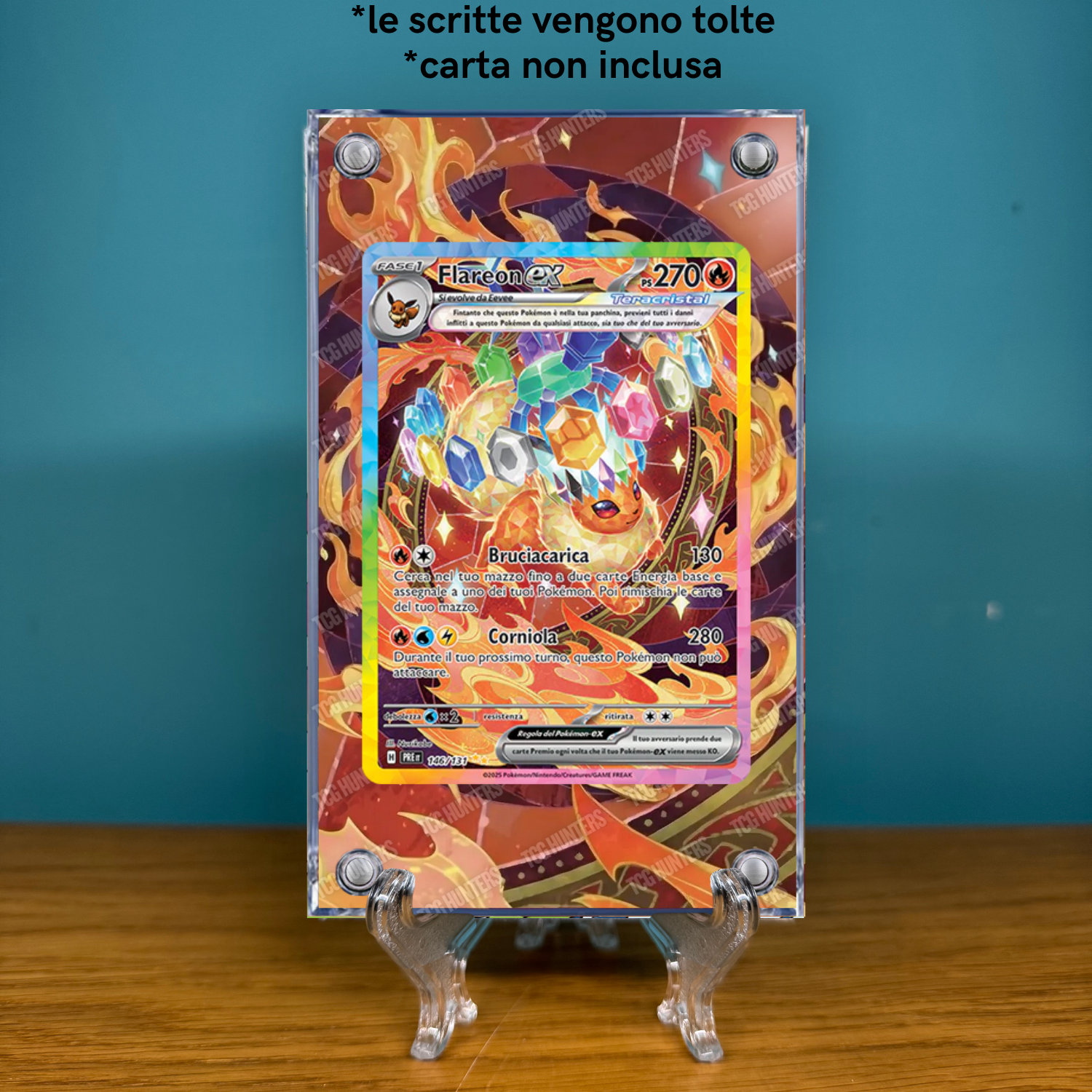 Pokémon Teca Magnetica Acrilico Extended Art - Flareon PRE 146 | Display Case1