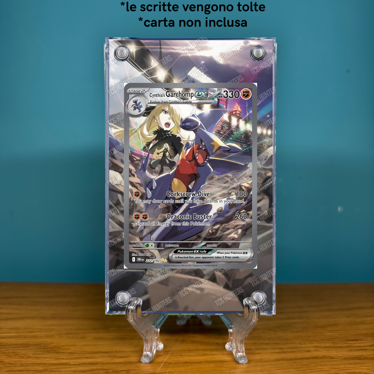 Pokémon Teca Magnetica Acrilico Extended Art - Garchomp DRI 232 | Display Case1