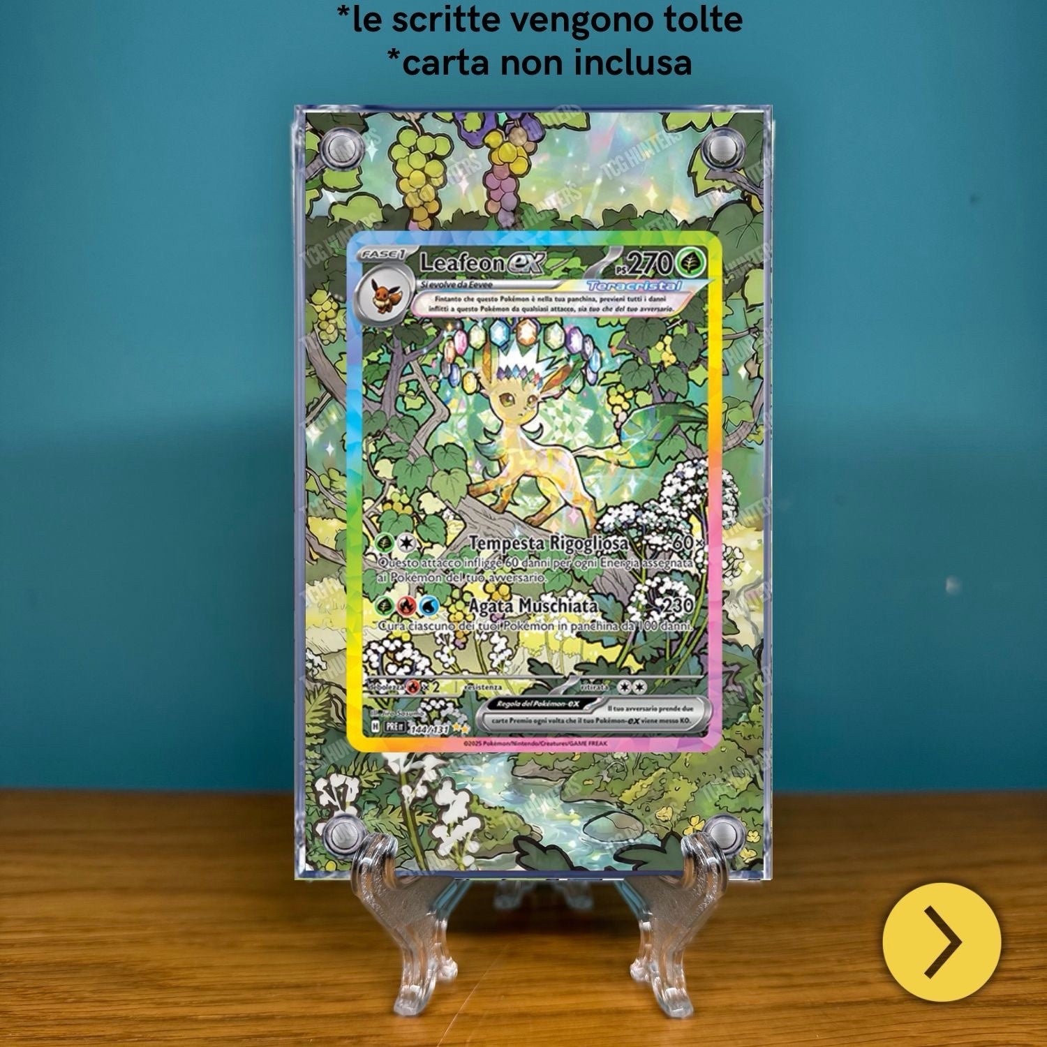 Pokémon Teca Magnetica Acrilico Extended Art - Leafeon PRE 144 | Display Case1