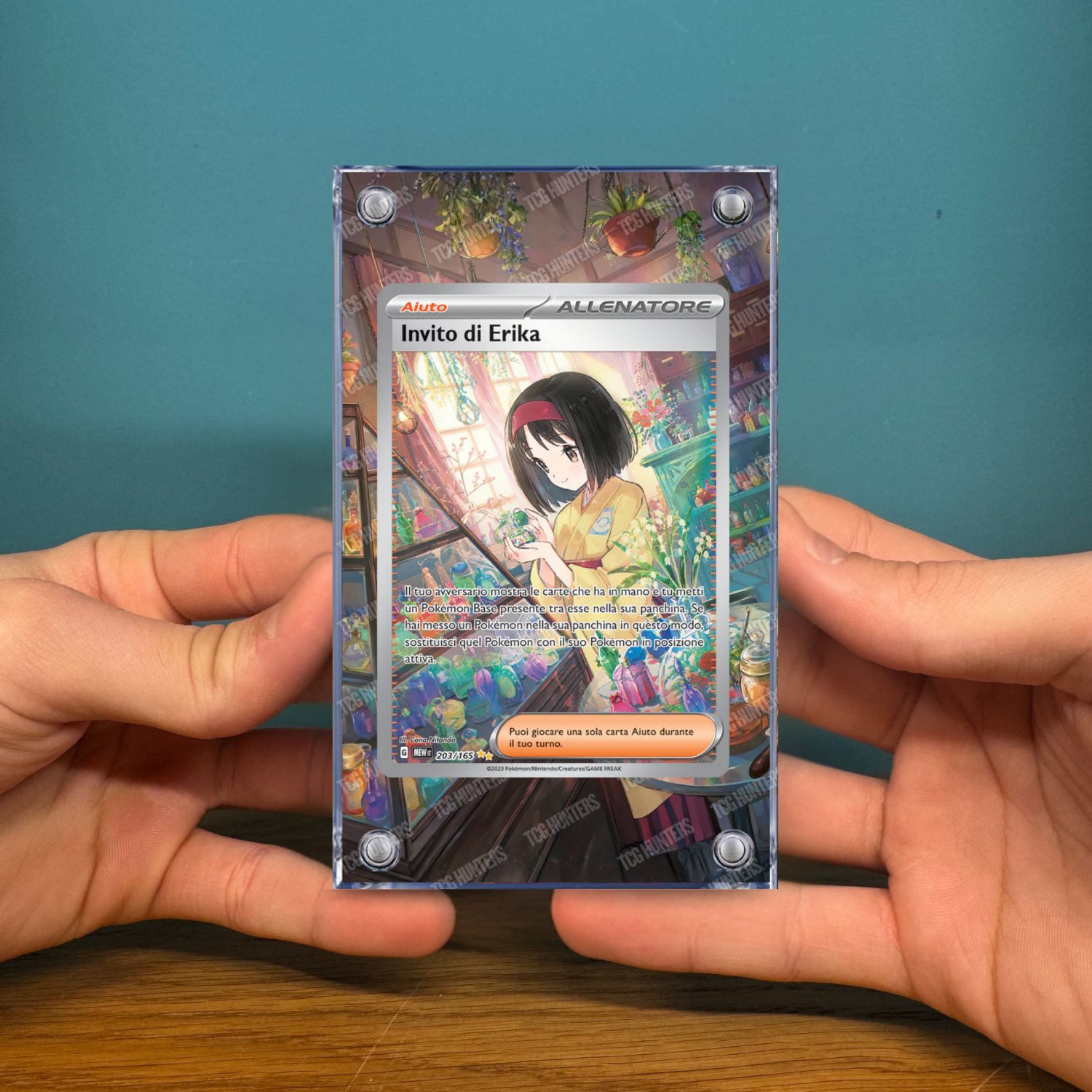 Pokémon Teca Magnetica Extended Art - Invito di Erika MEW 203 | Display Case2