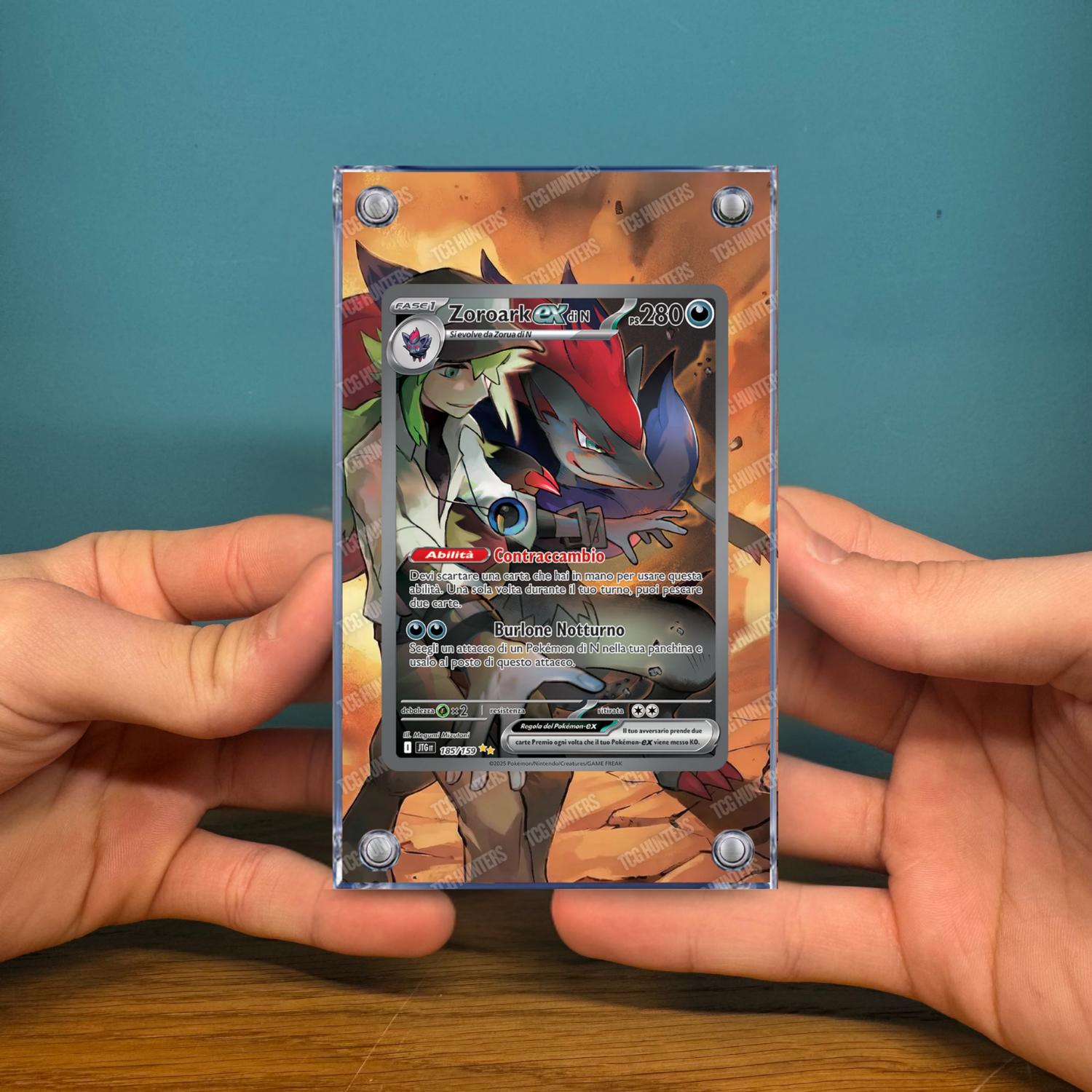 Pokémon Teca Magnetica Acrilico Extended Art - Zoroark JTG 185 | Display Case2