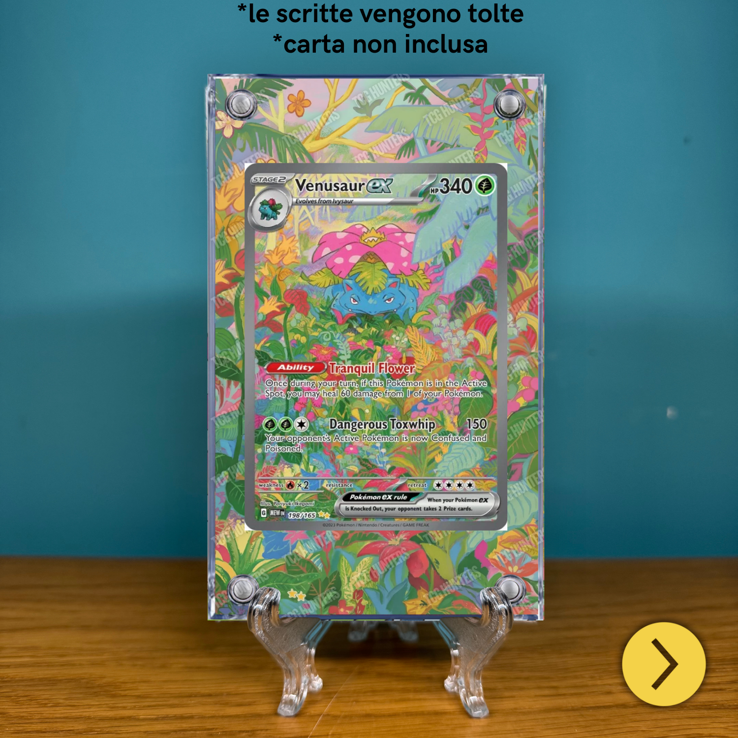Pokémon Teca Magnetica Acrilico Extended Art - Venusaur MEW 198 | Display Case1
