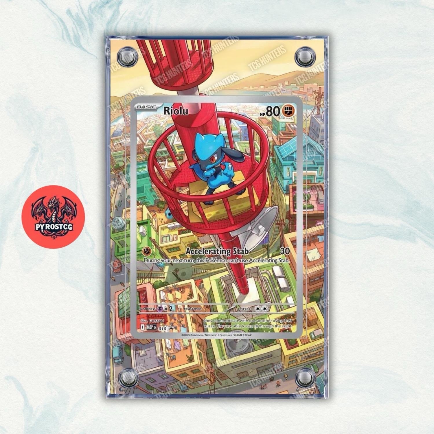 Pokémon Teca Magnetica Acrilico Extended Art Riolu MEP 010 | Display Case0