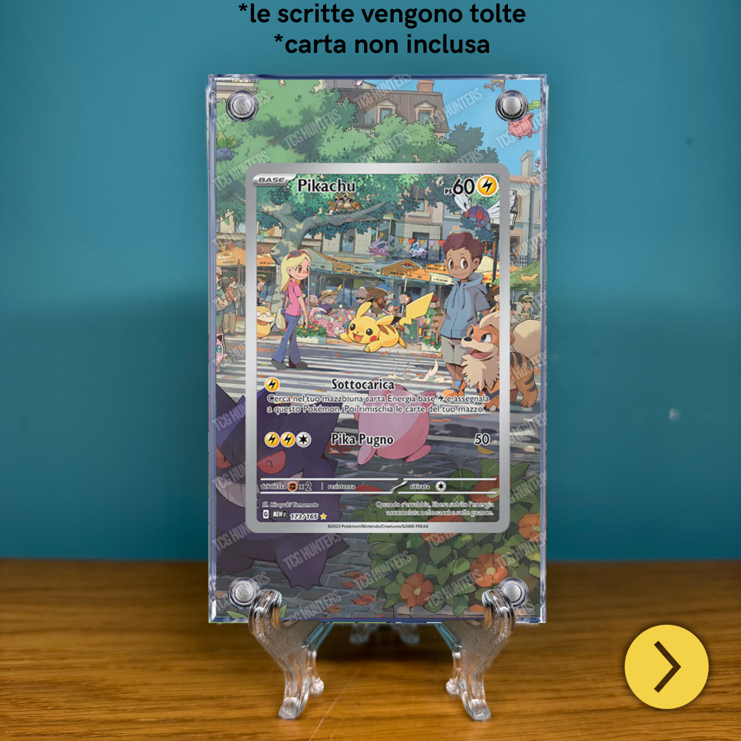 Pokémon Teca Magnetica Acrilico Extended Art - Pikachu MEW 173  | Display Case1