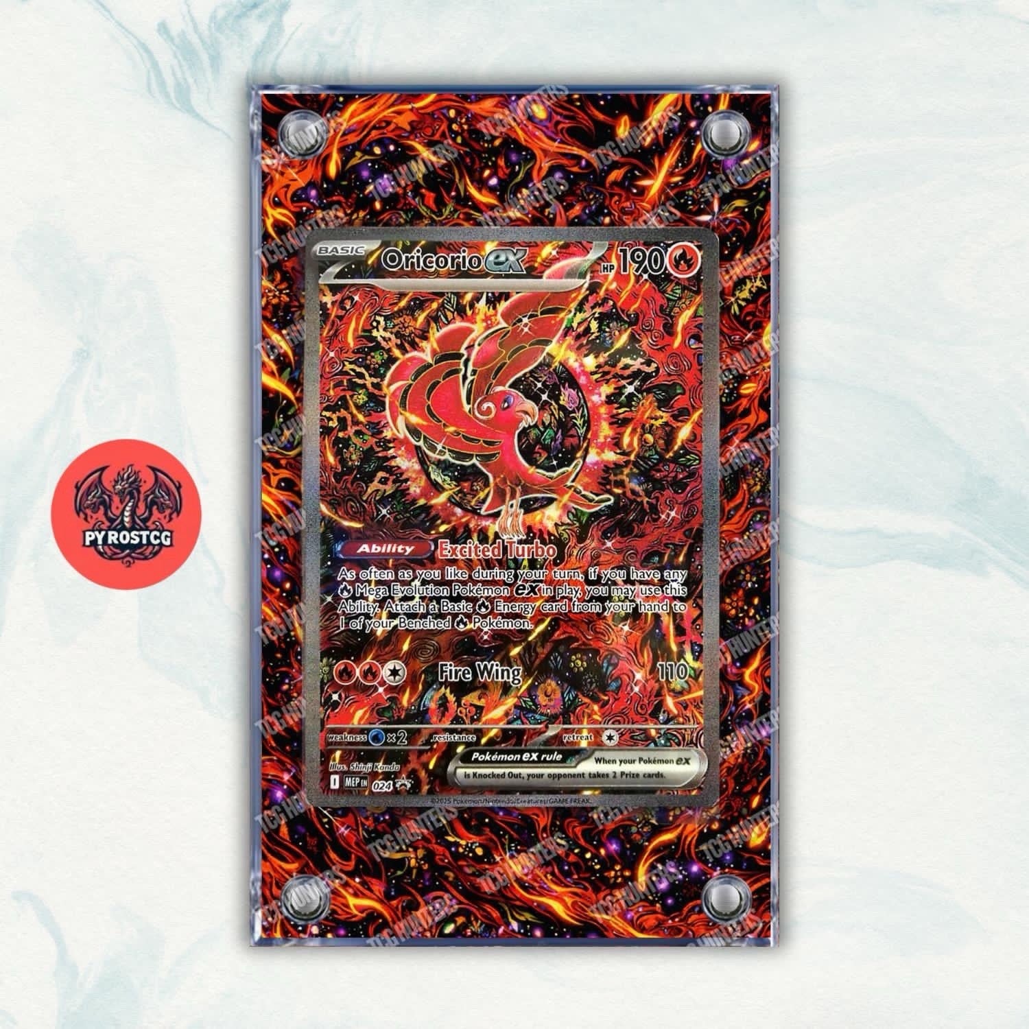 Pokémon Teca Magnetica Acrilico Extended Art Oricorio MEP 024 | Display Case2