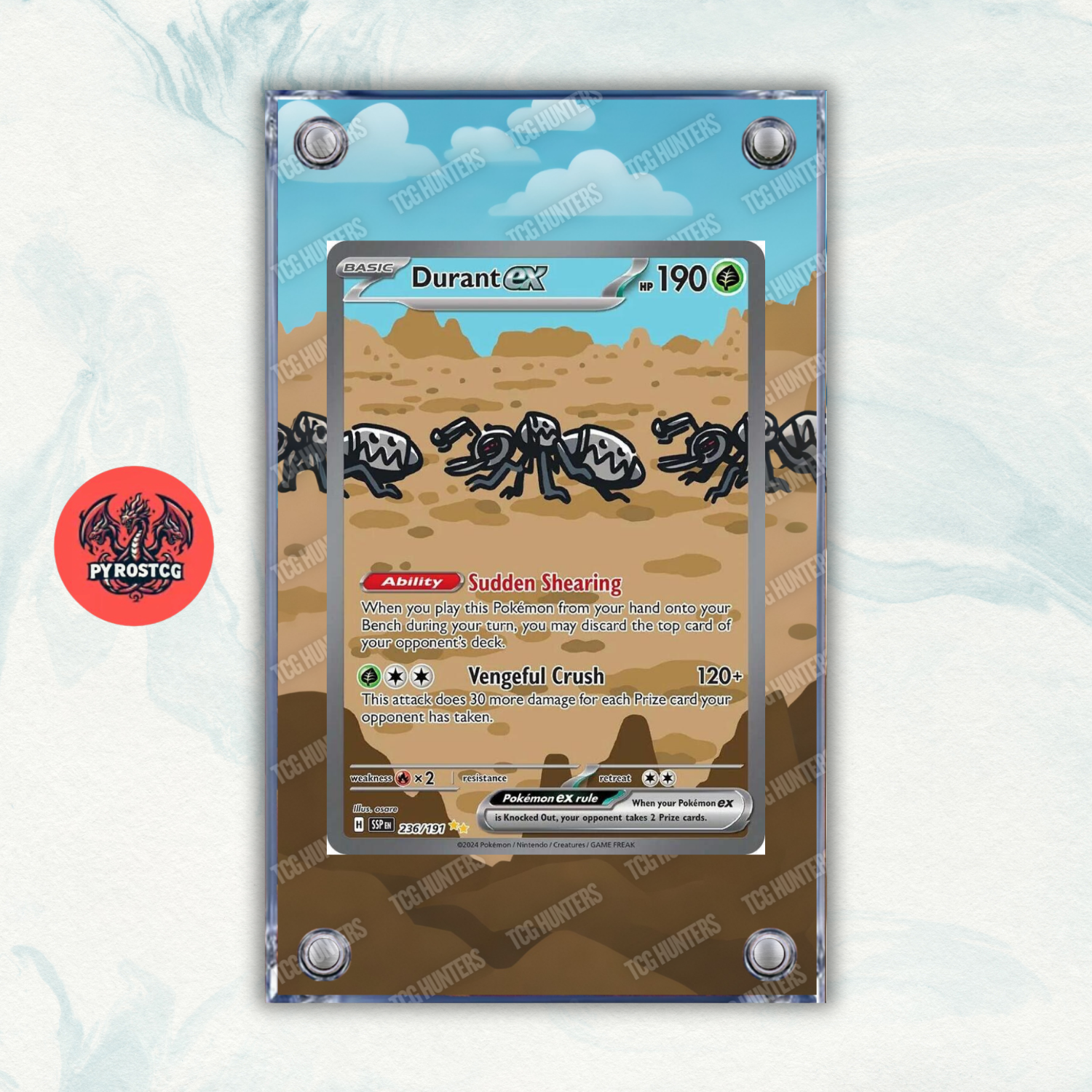 Pokémon Teca Magnetica Acrilico Extended Art - Durant SSP 236 | Display Case0