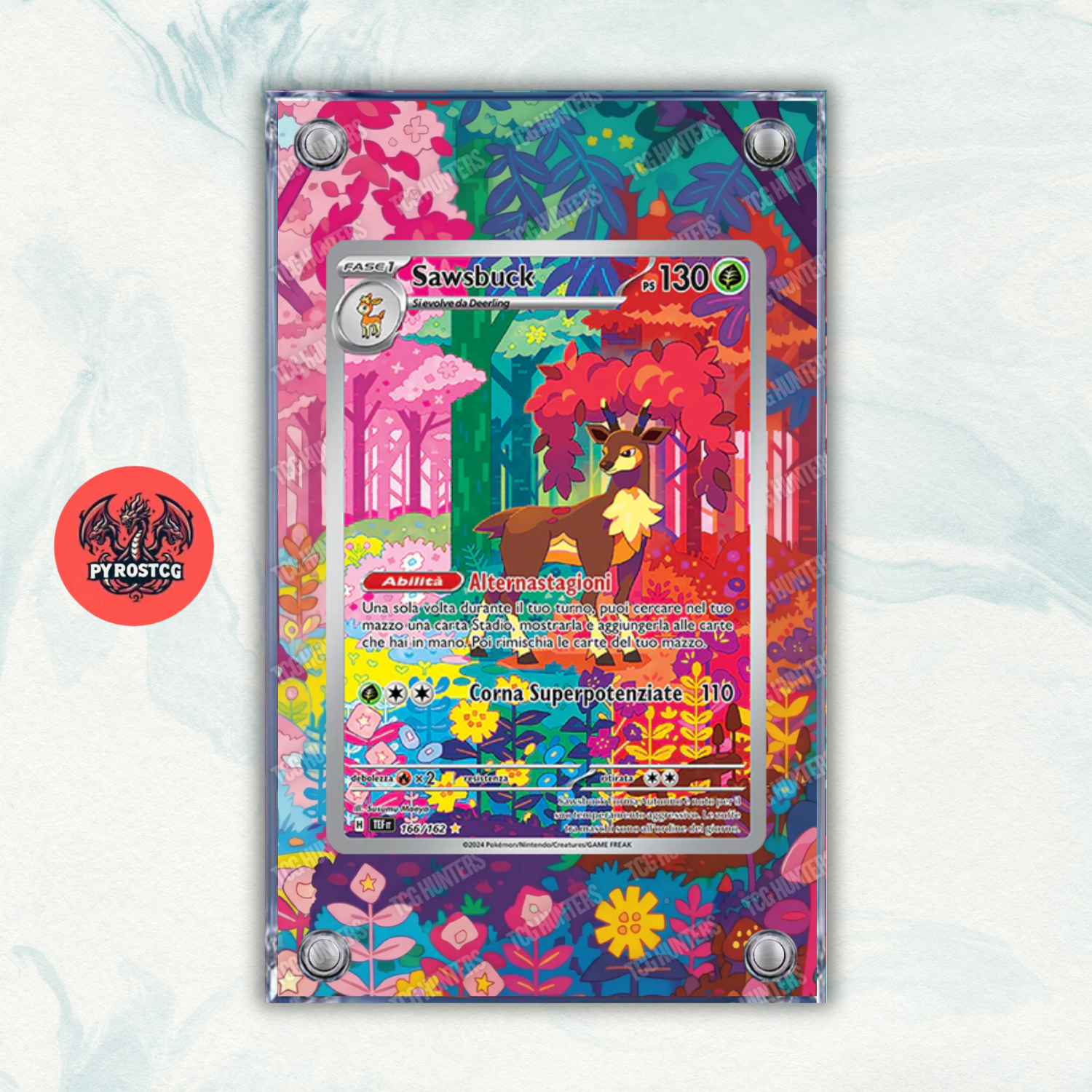 Pokémon x2 Teca Magnetica Extended Art- Deerling e Sawsbuck TEF | Display Case1