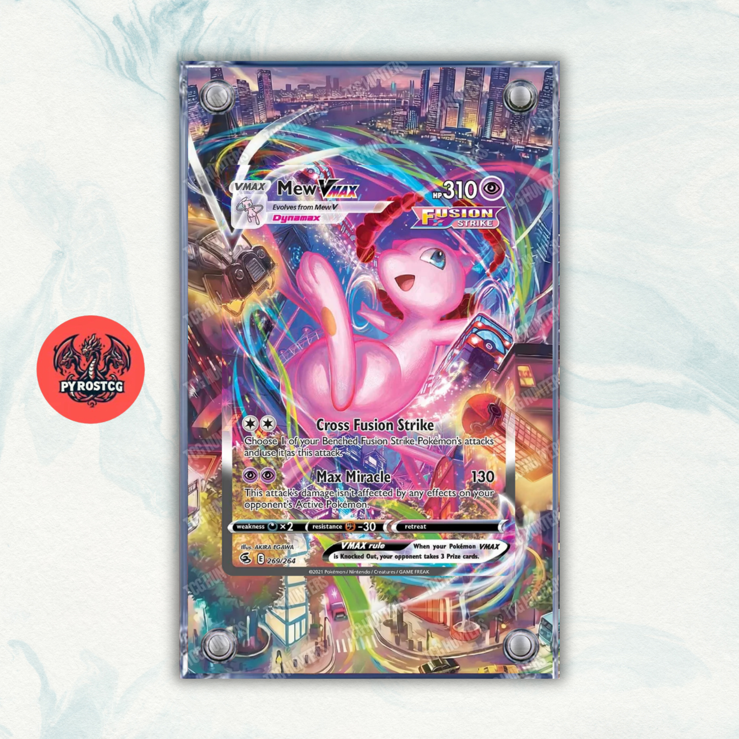Pokémon Teca Magnetica Acrilico Extended Art - Mew VMAX FST 269 | Display Case0