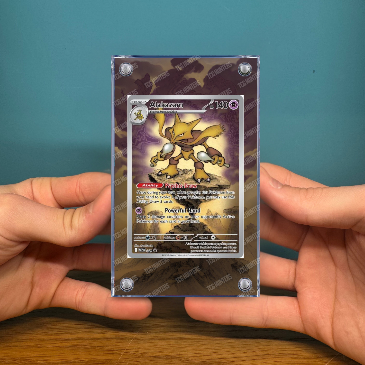 Pokémon Teca Magnetica Acrilico Extended Art - Alakazam MEP 009 | Display Case2