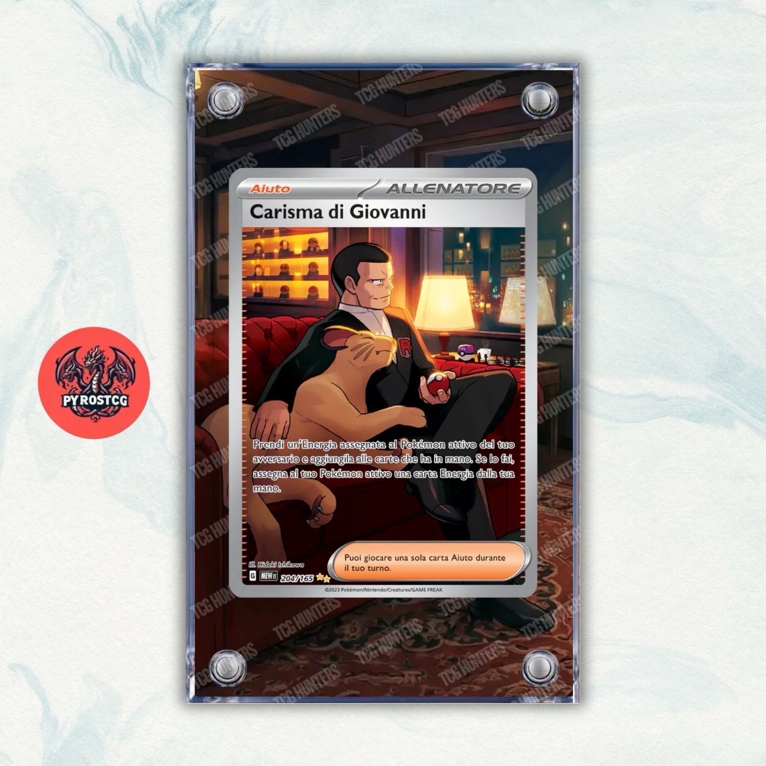 Pokémon Teca Magnetica Acrilico Extended Art - Carisma Di Giovanni  | Display  0