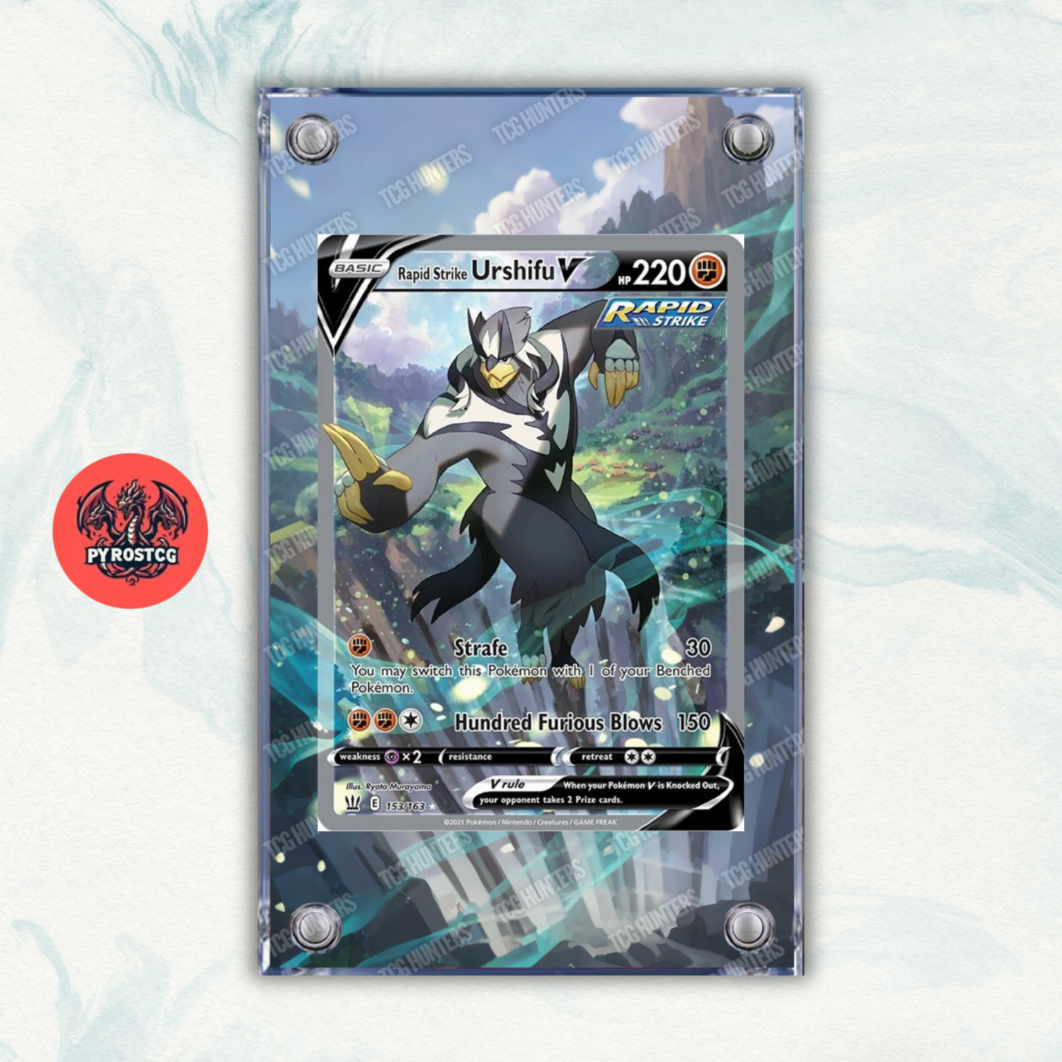Pokémon Teca Magnetica Acrilico Extended Art - Urshifu V BST 153 | Display Case0