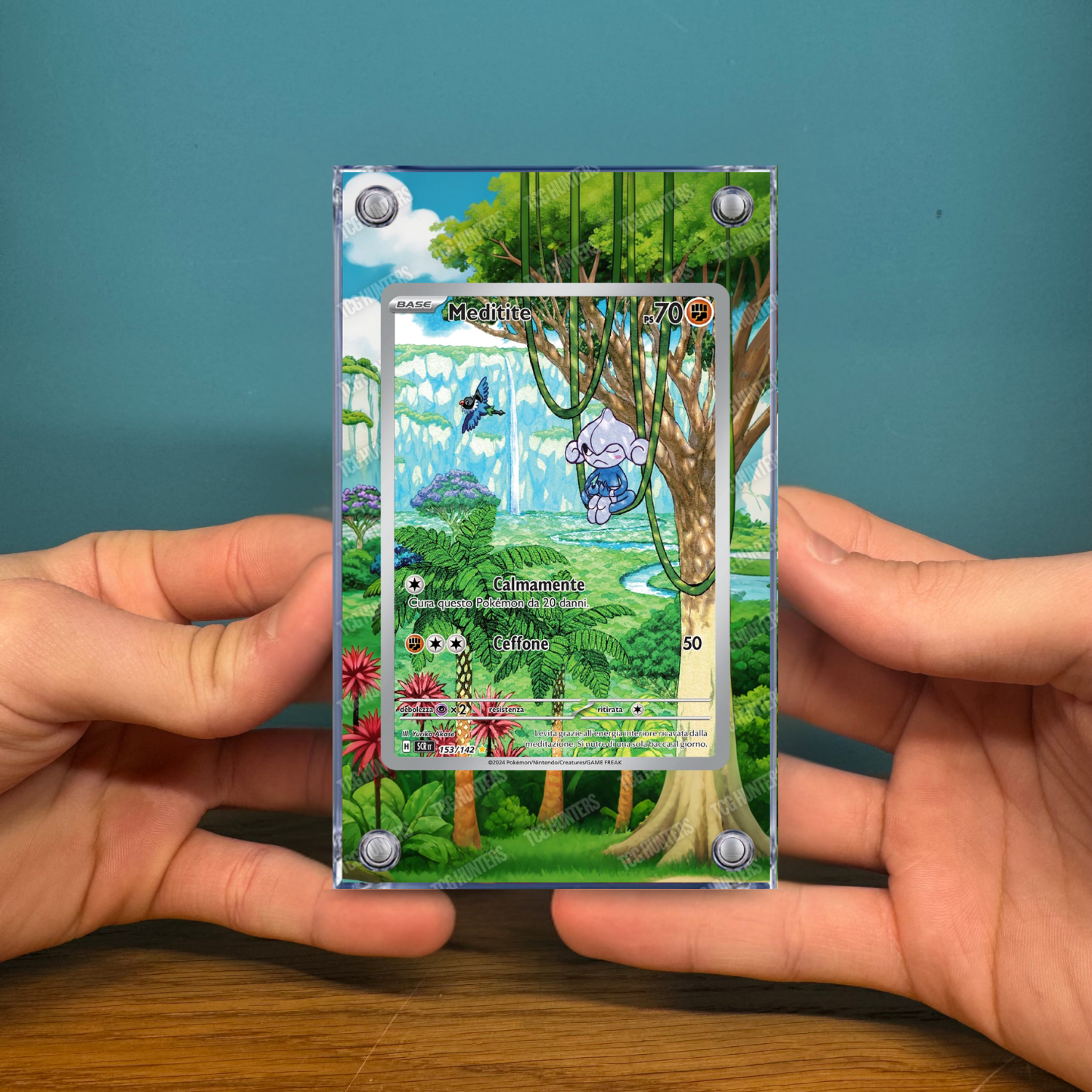 Pokémon Teca Magnetica Acrilico Extended Art - Meditite (SCR 153) | Display Case2