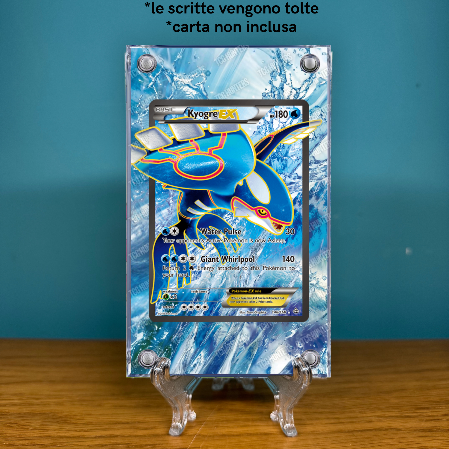 Pokémon Teca Magnetica Acrilico Extended Art - Kyogre EX PRC 148 | Display Case1