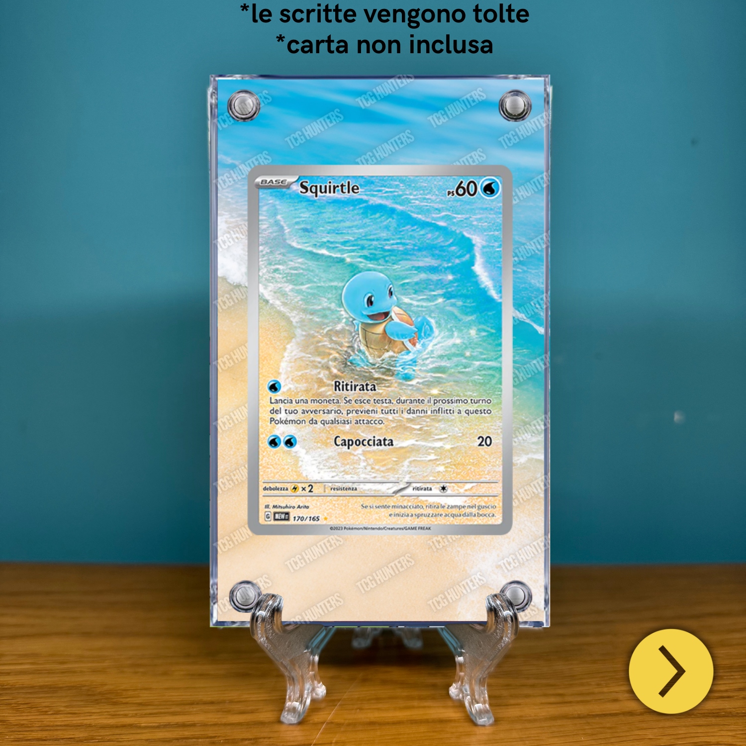 Pokémon Teca Magnetica Acrilico Extended Art - Squirtle MEW 170 | Display Case1