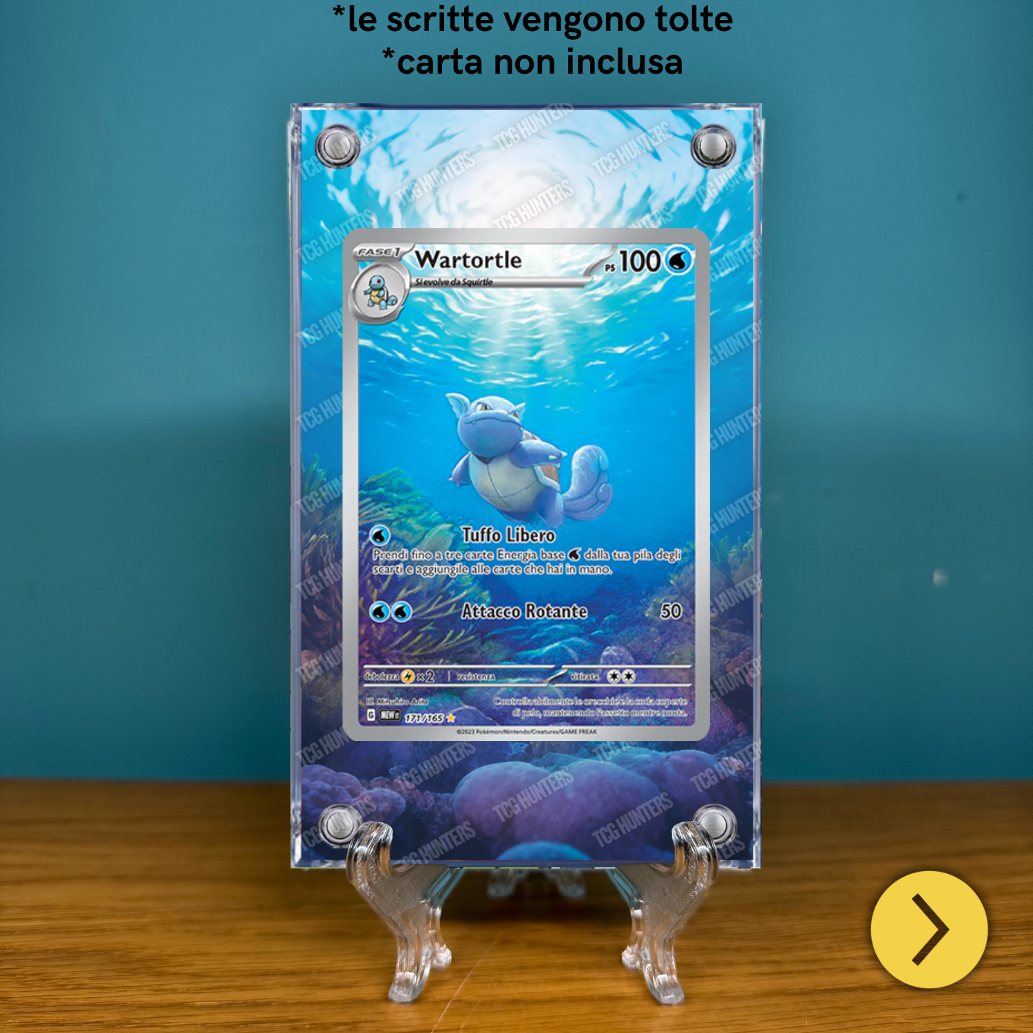 Pokémon Teca Magnetica Acrilico Extended Art - Wartortle MEW 171 | Display Case1