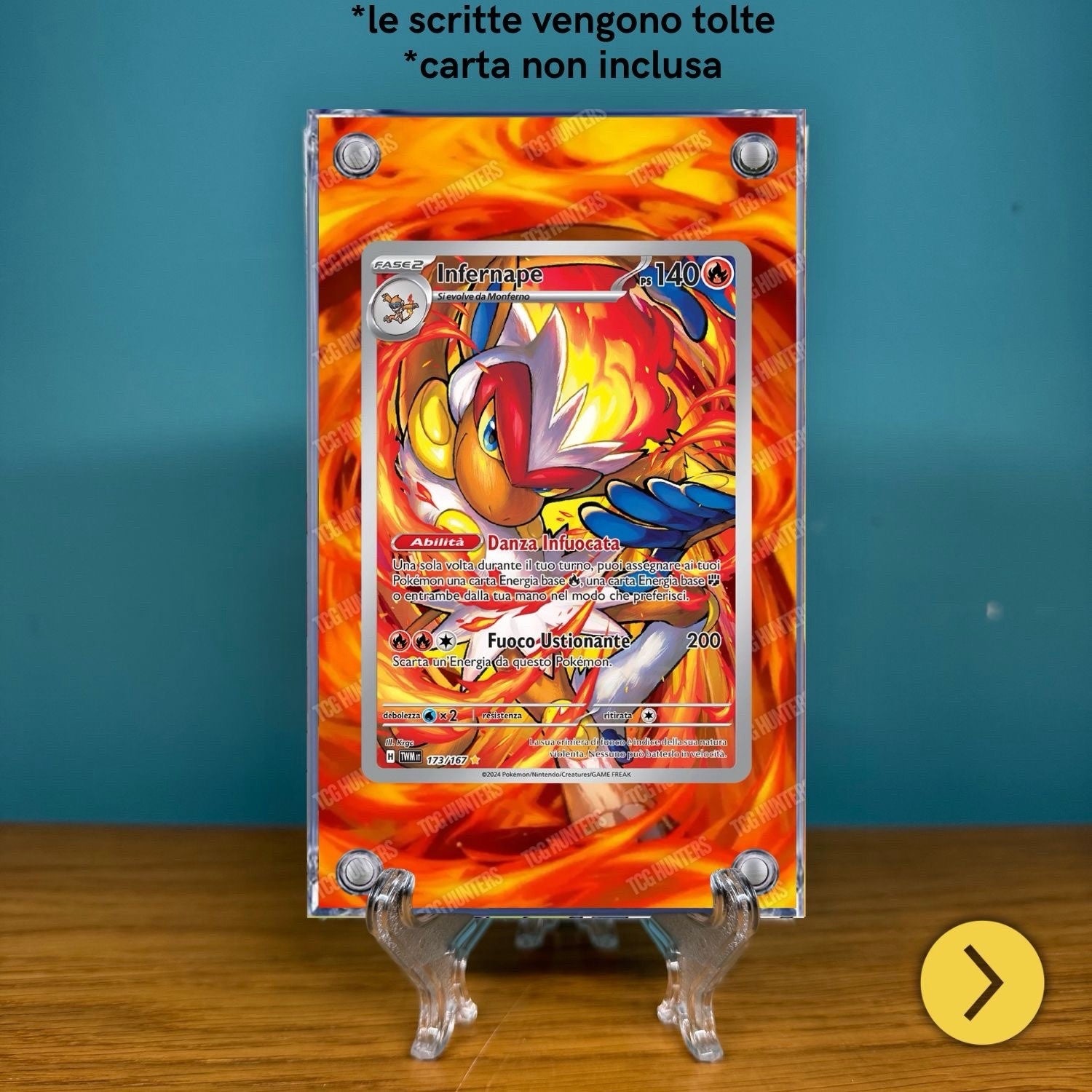 Pokémon Teca Magnetica Acrilico Extended Art - Infernape TWM 173/167 | Display3