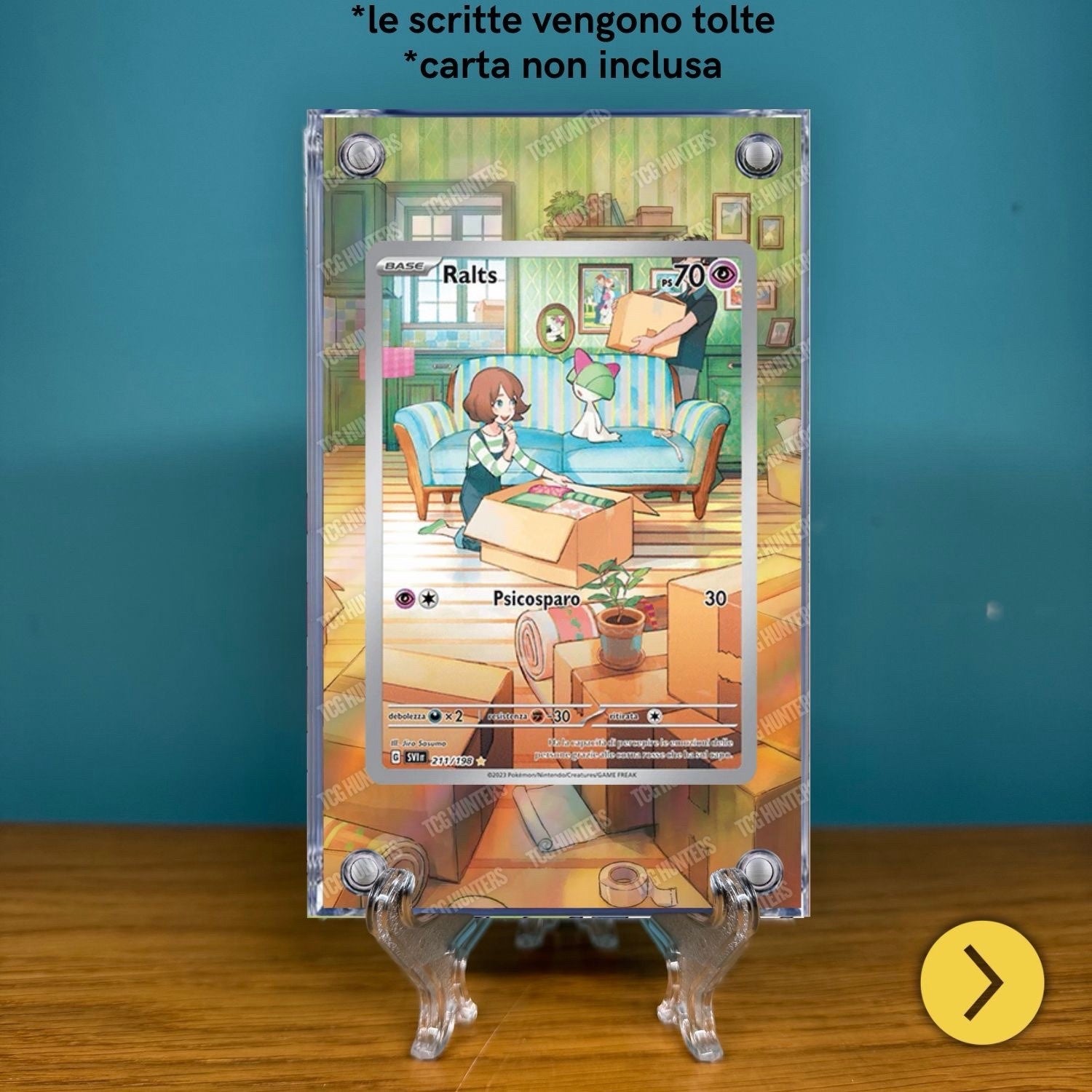 Pokémon Teca Magnetica Acrilico Extended Art - Ralts SVI 211 | Display Case1