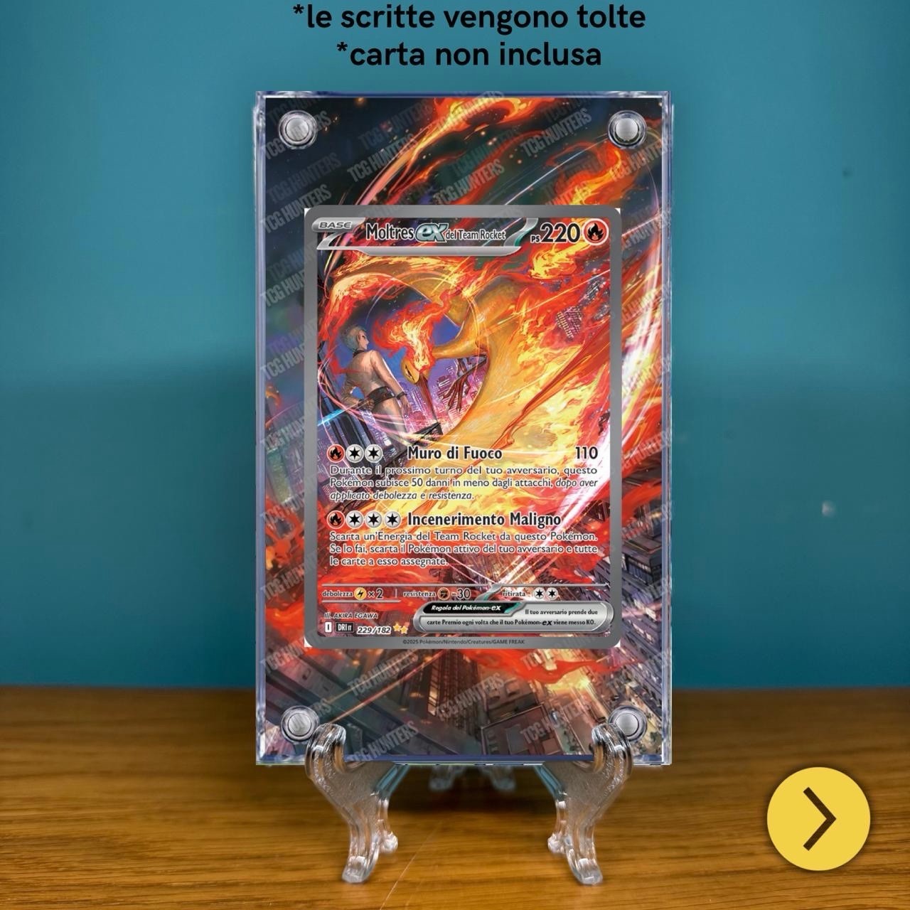 Pokémon Teca Magnetica Acrilico Extended Art - Moltres DRI 229 | Display Case1