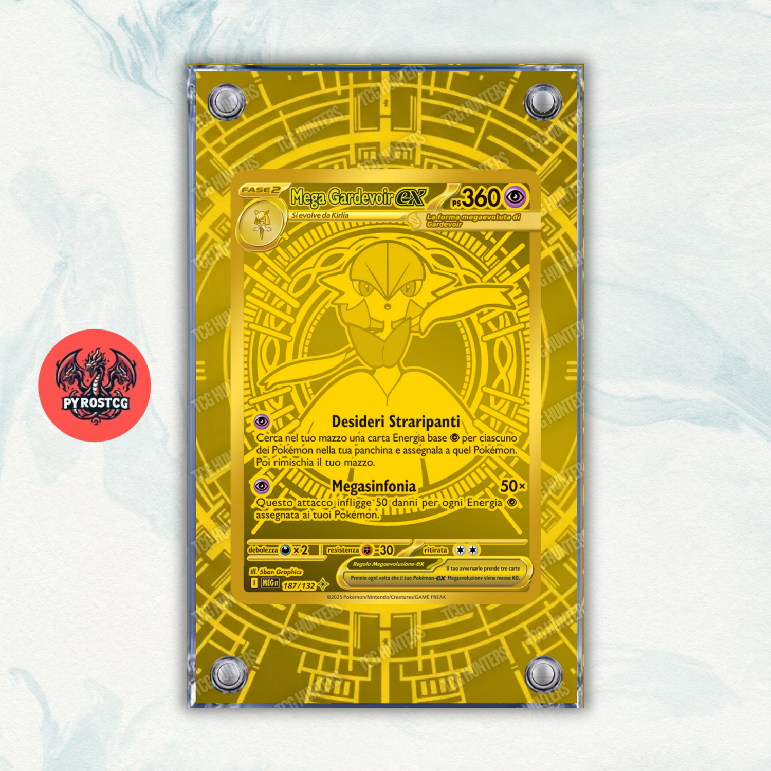 Pokémon Teca Acrilico Extended Art - Mega Gardevoir 187 MEG | Display Case0