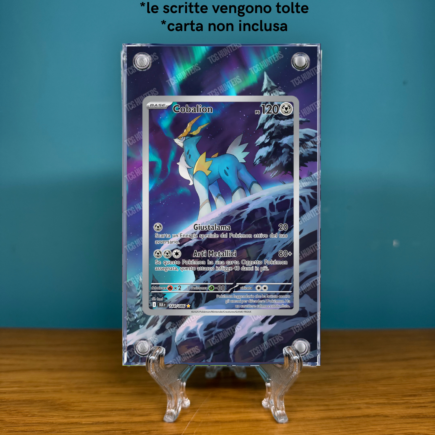 Pokémon Teca Magnetica Acrilico Extended Art - Cobalion BLK 144 | Display Case1