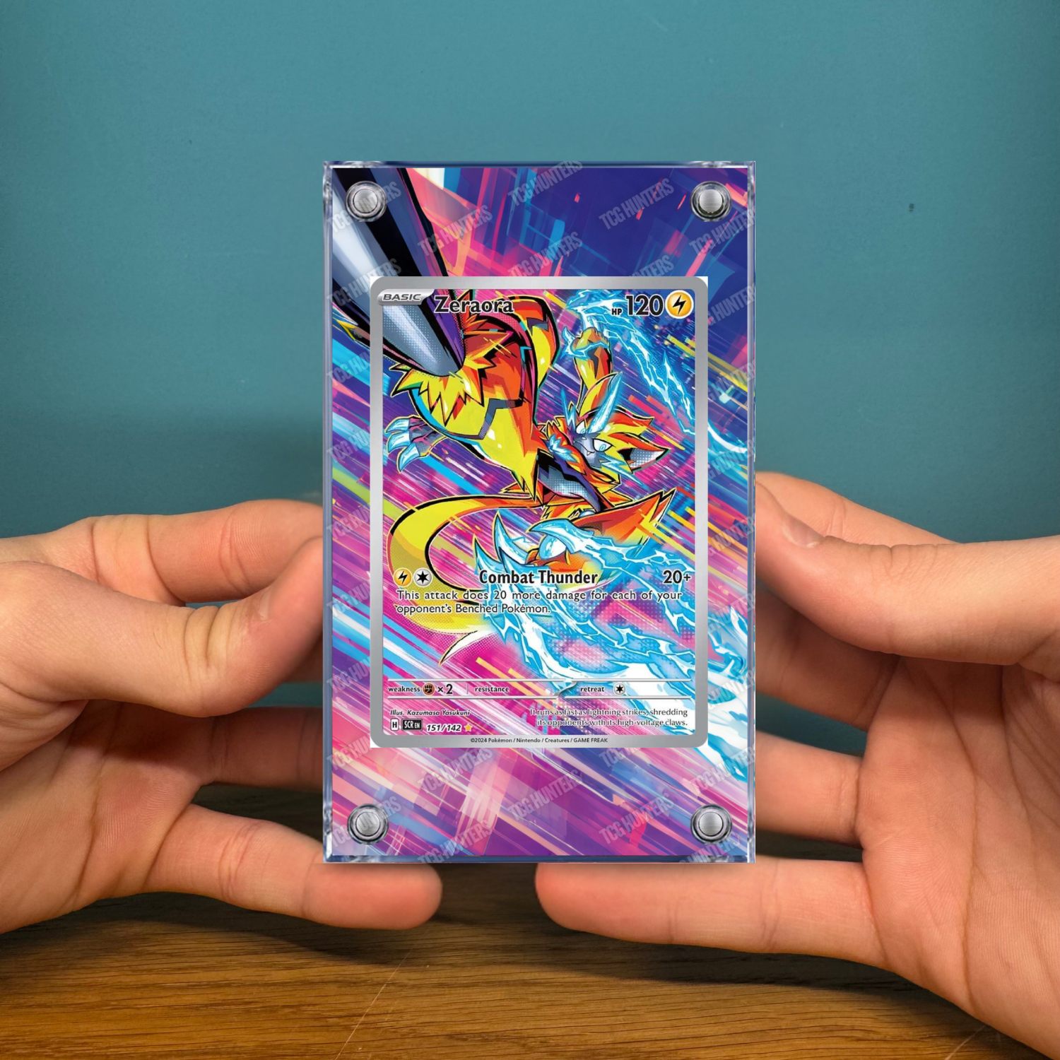 Pokémon Teca Magnetica Acrilico Extended Art - Zeraora SCR 151 | Display Case3