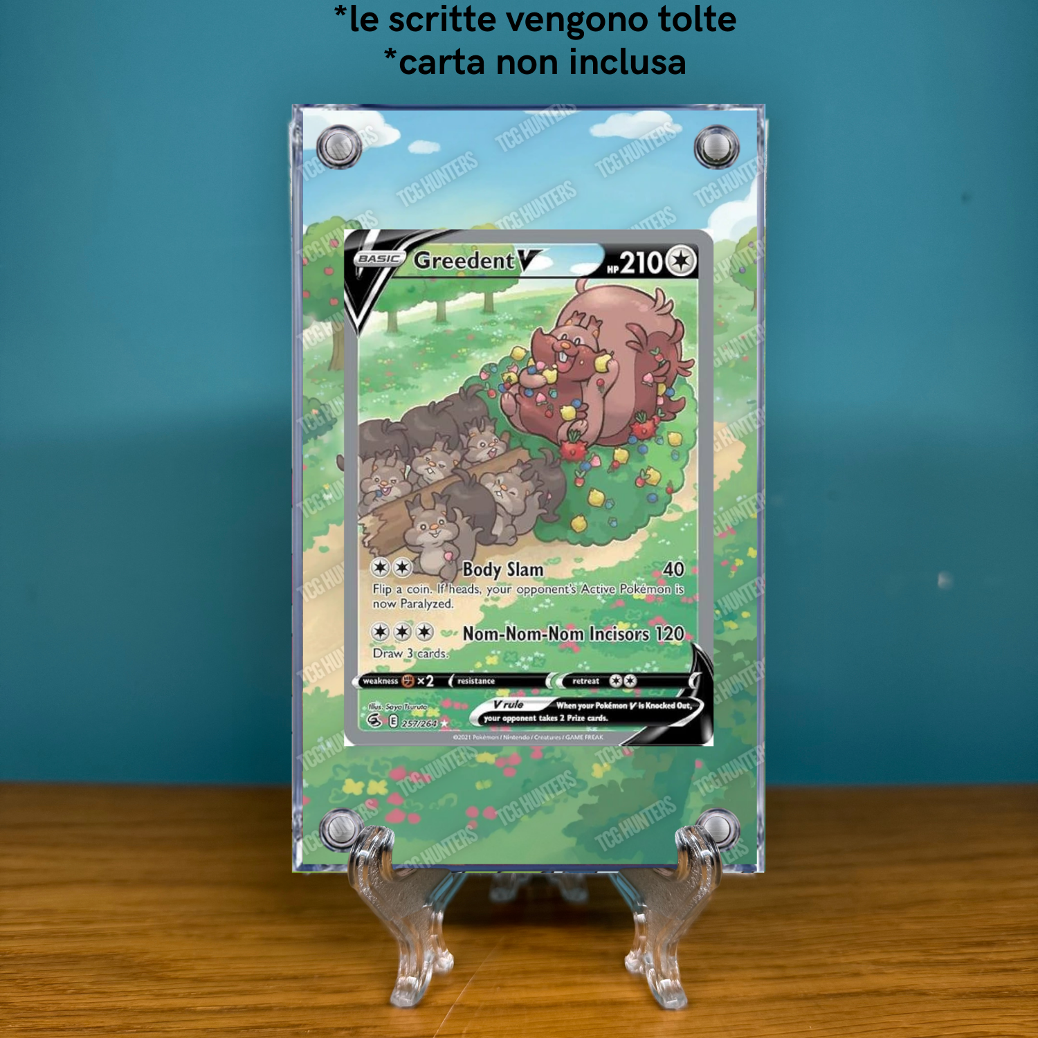 Pokémon Teca Magnetica Acrilico Extended Art - Greedent V FST 257 | Display Case1