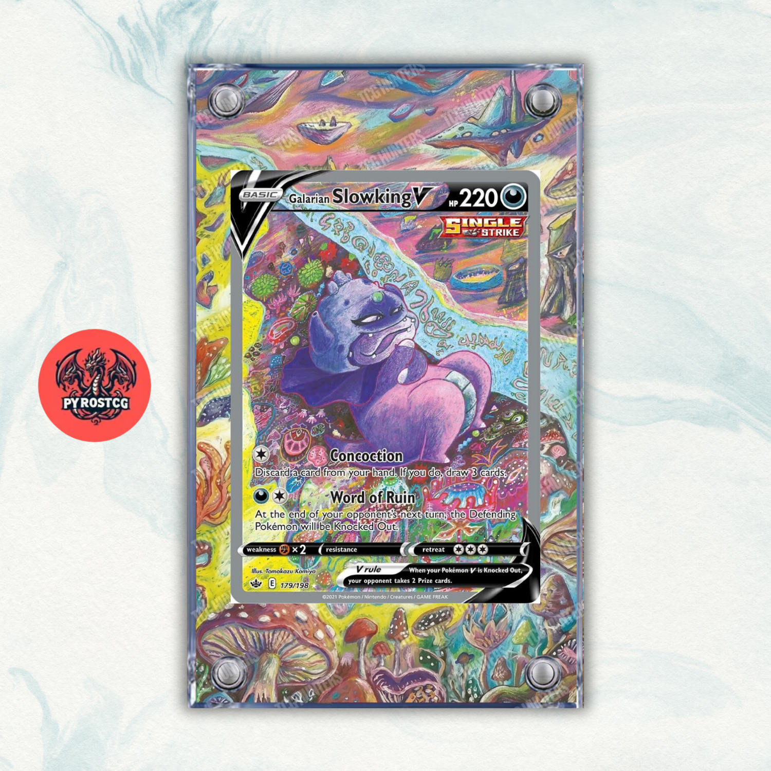 Pokémon Teca Magnetica Acrilico Extended Art - Slowking CRE 179 | Display Case0