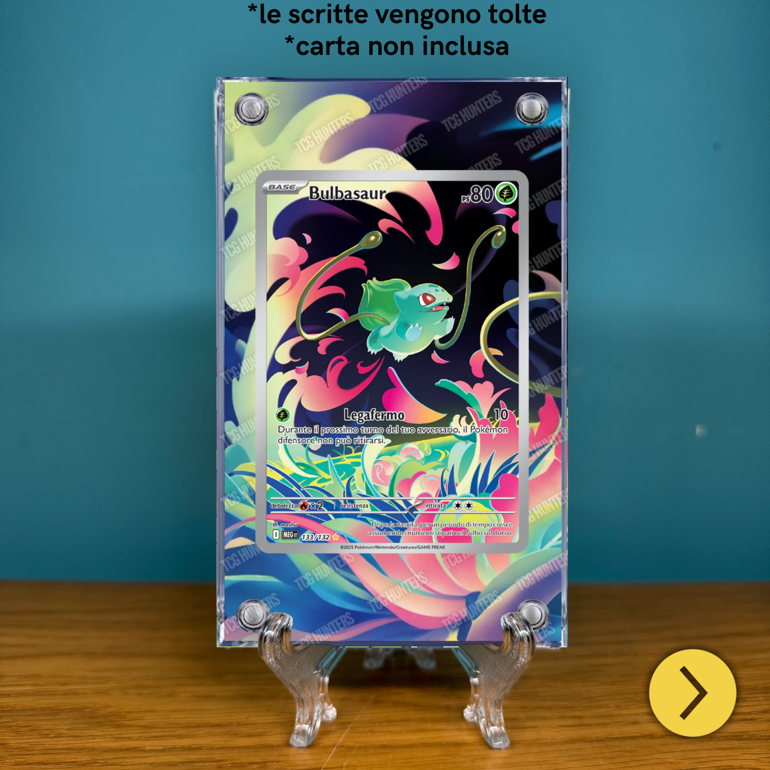 Pokémon Teca Magnetica Acrilico Extended Art - Bulbasaur MEG 133 | Display Case1