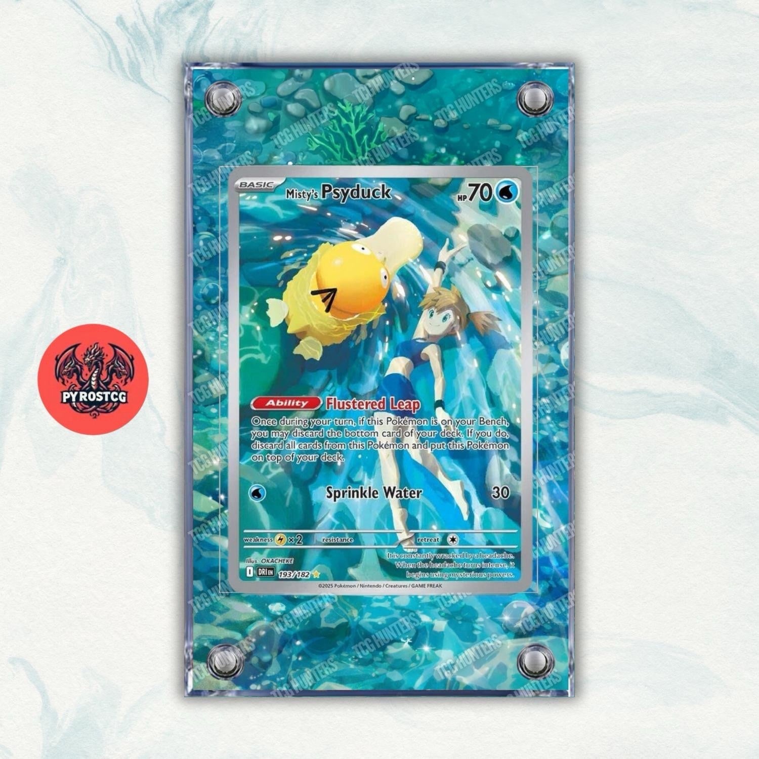 Pokémon Teca Magnetica Acrilico Extended Art Psyduck DRI 193 | Display Case0