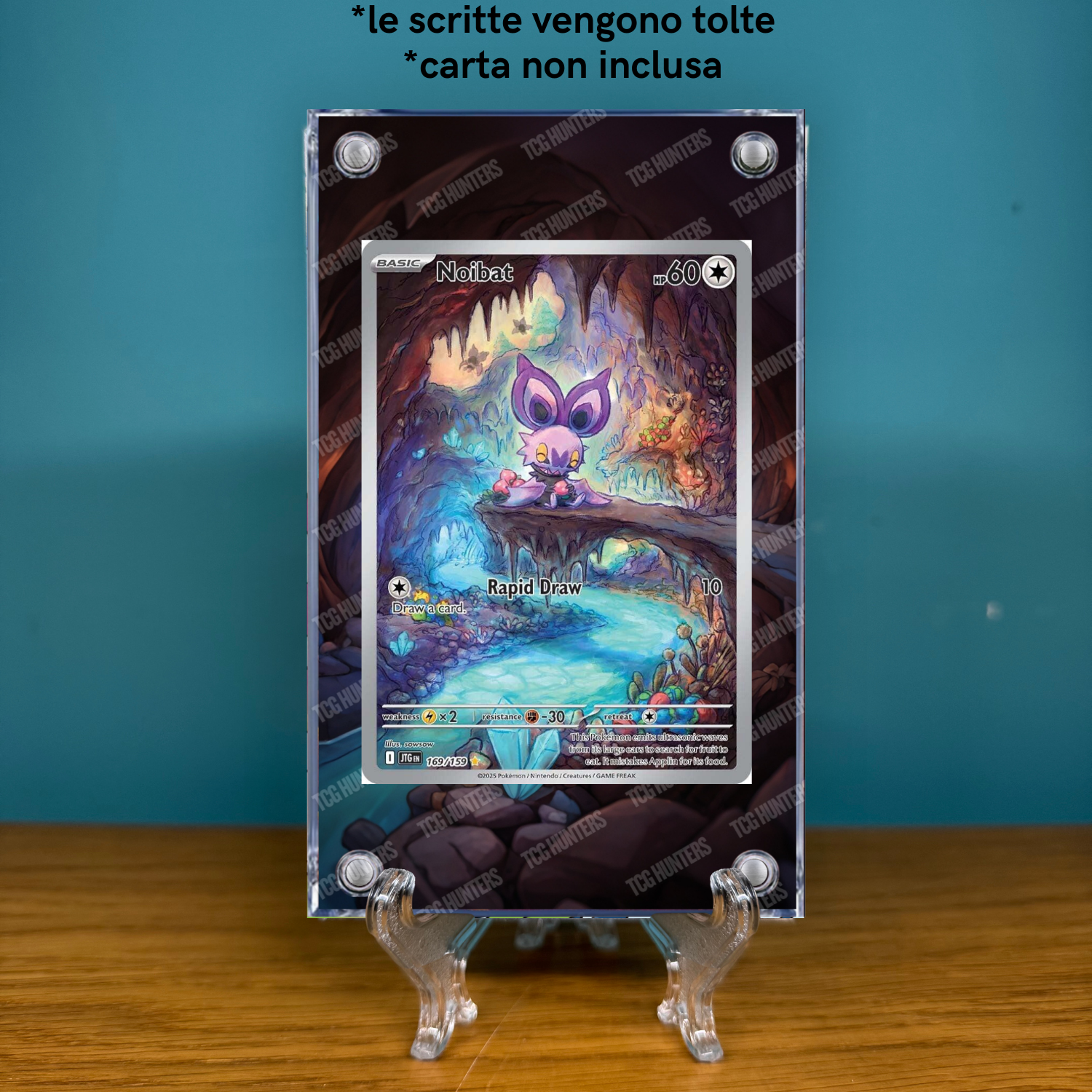 Pokémon Teca Magnetica Acrilico Extended Art - Noibat (JTG 169) | Display Case1
