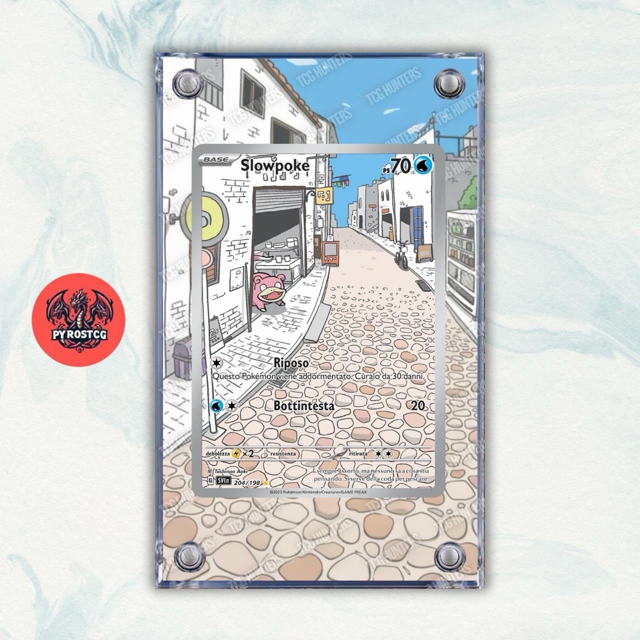 Pokémon Teca Magnetica Acrilico Extended Art - Slowpoke SVI 204 | Display Case0