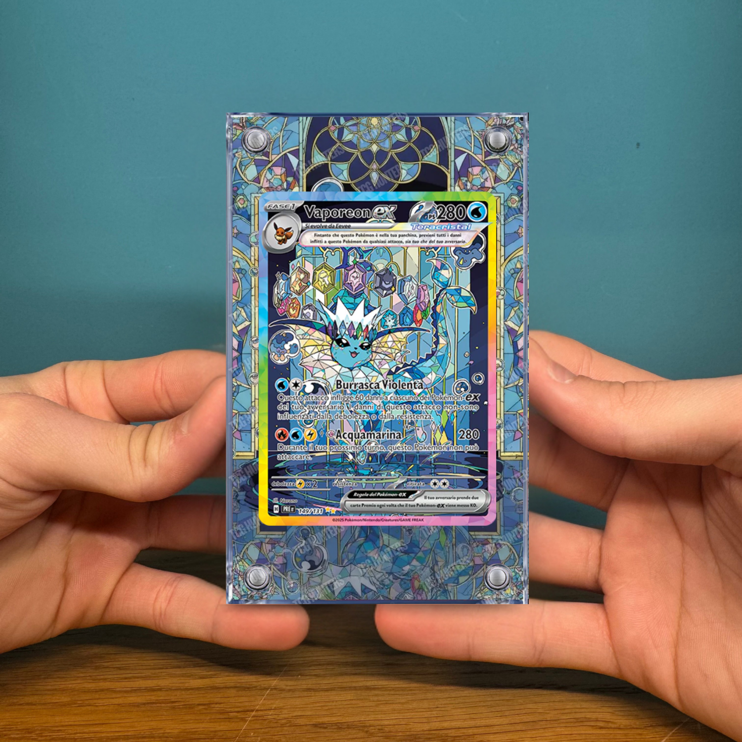 Pokémon Teca Magnetica Extended Art - Vaporeon ex (PRE 149) | Display Case2