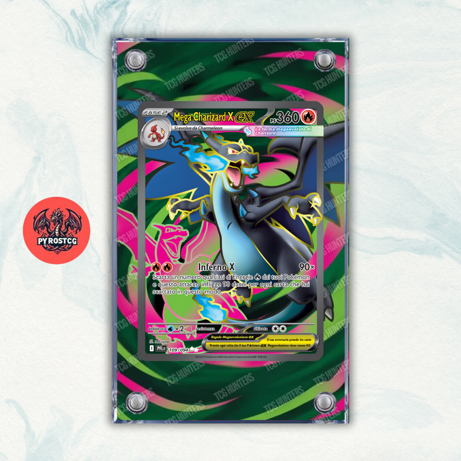 Pokémon Teca Magnetica Acrilico Extended Art - Charizard PFL 109 | Display Case0