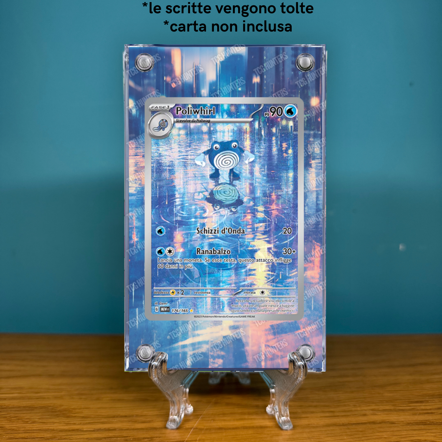 Pokémon Teca Magnetica Acrilico Extended Art - Poliwhirl MEW 176 | Display Case1