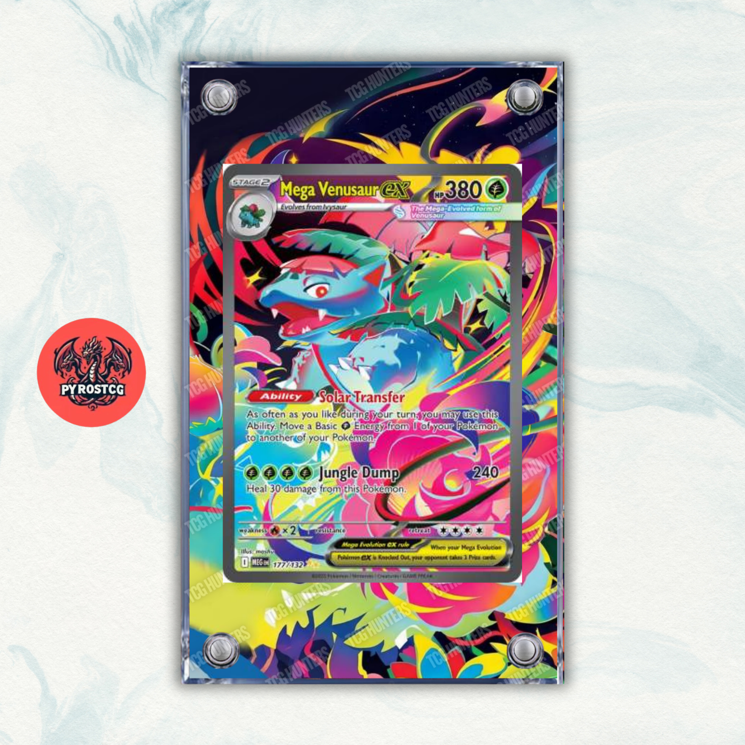 Pokémon x3 Teca Magnetica Extended Art - Bulbasaur Ivysaur Venusaur MEG 3