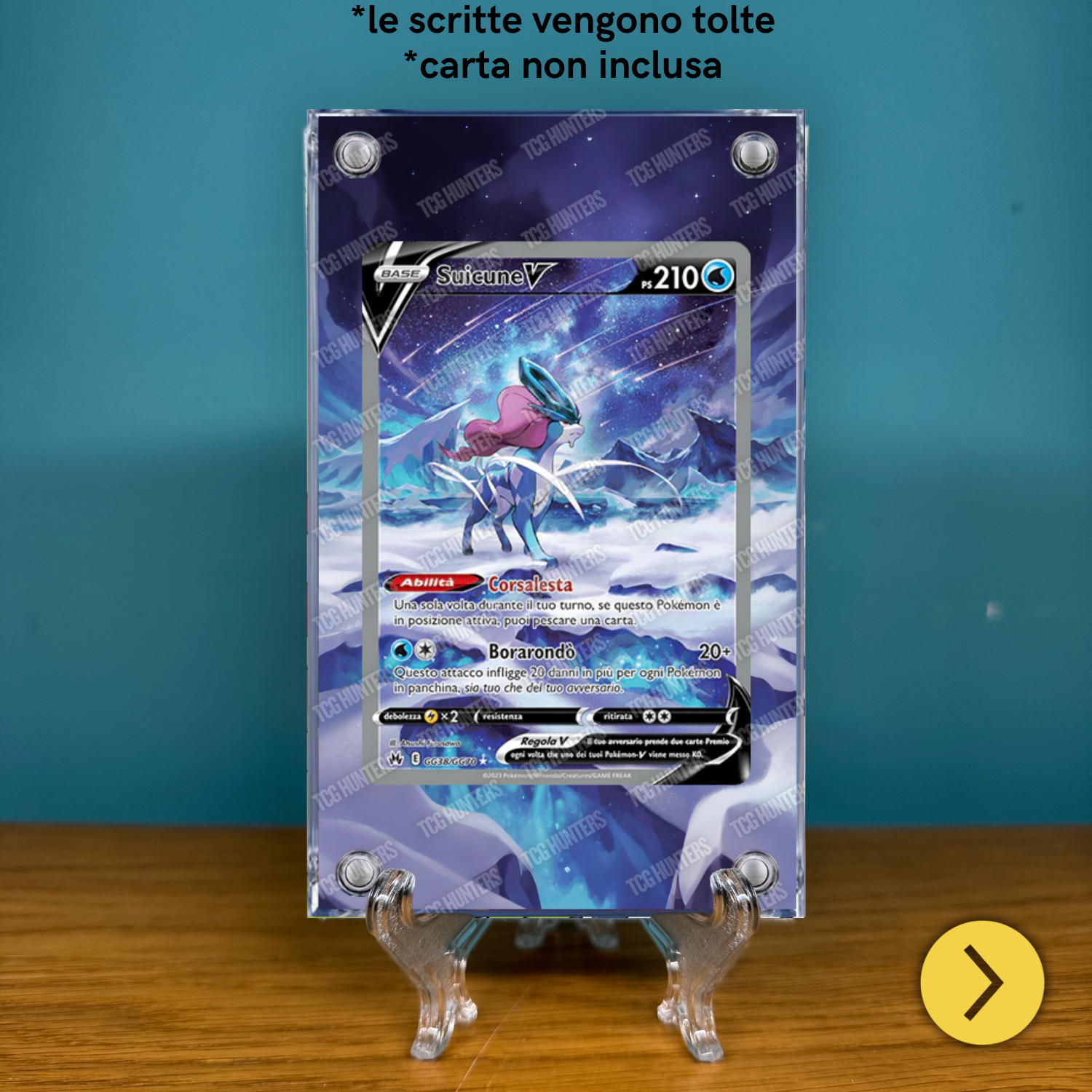 Pokémon Teca Magnetica Acrilico Extended Art - Suicune V CRZ GG38 | Display Case2