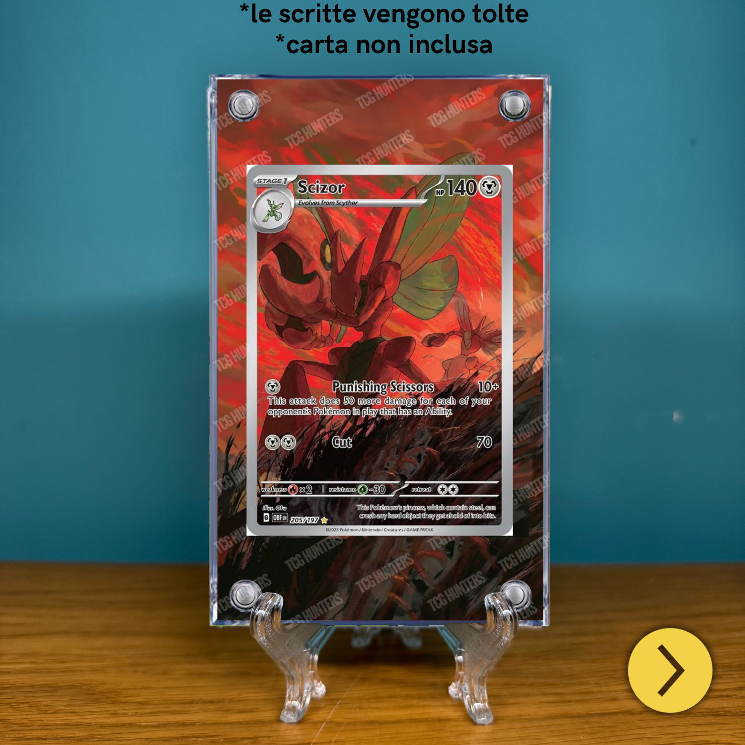 Pokémon Teca Magnetica Acrilico Extended Art - Scizor OBF 205 | Display Case1