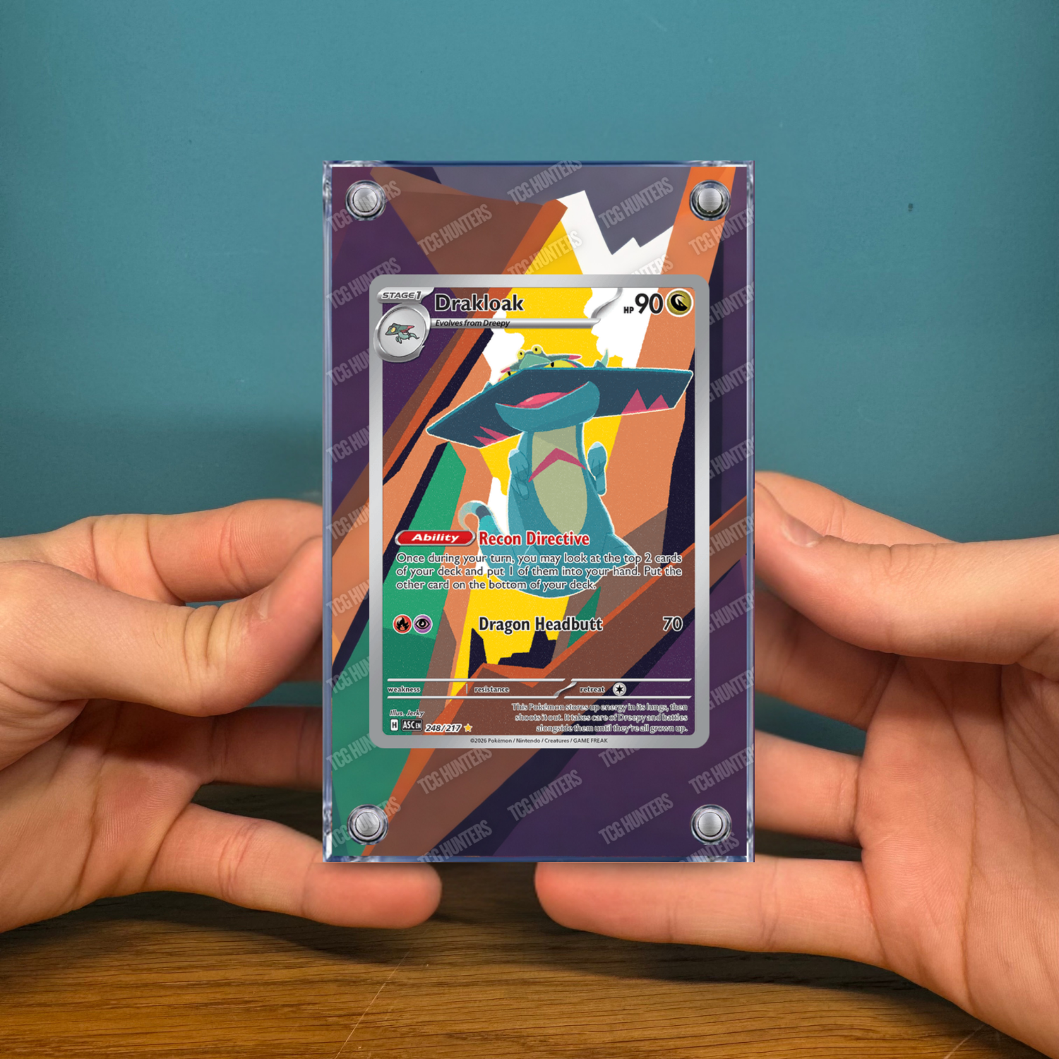 Pokémon Teca Magnetica Acrilico Extended Art - Drakloak ASC 248 | Display Case2