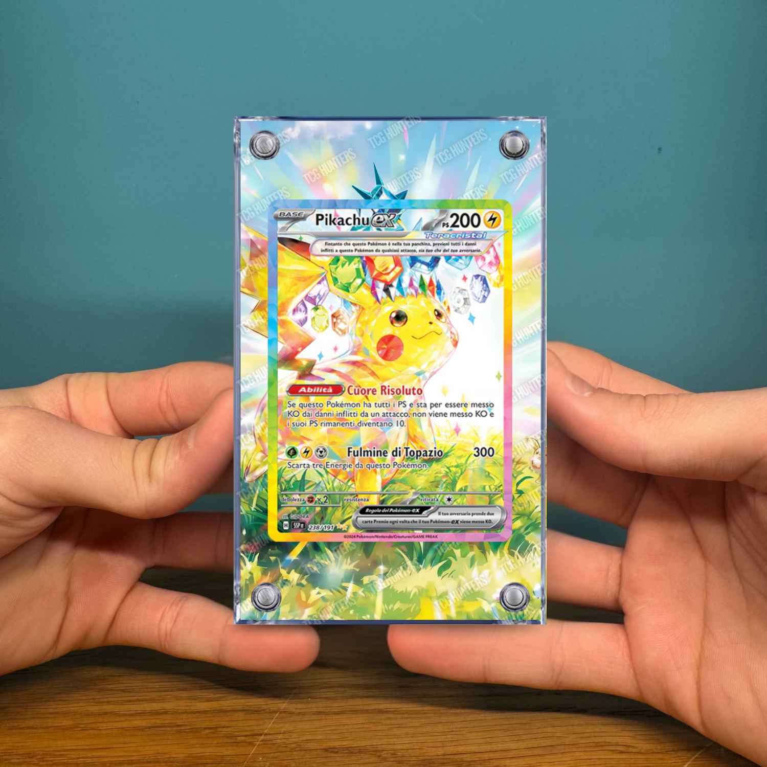 Pokémon Teca Magnetica Acrilico Extended Art - Pikachu ex SSP 238 | Display Case2
