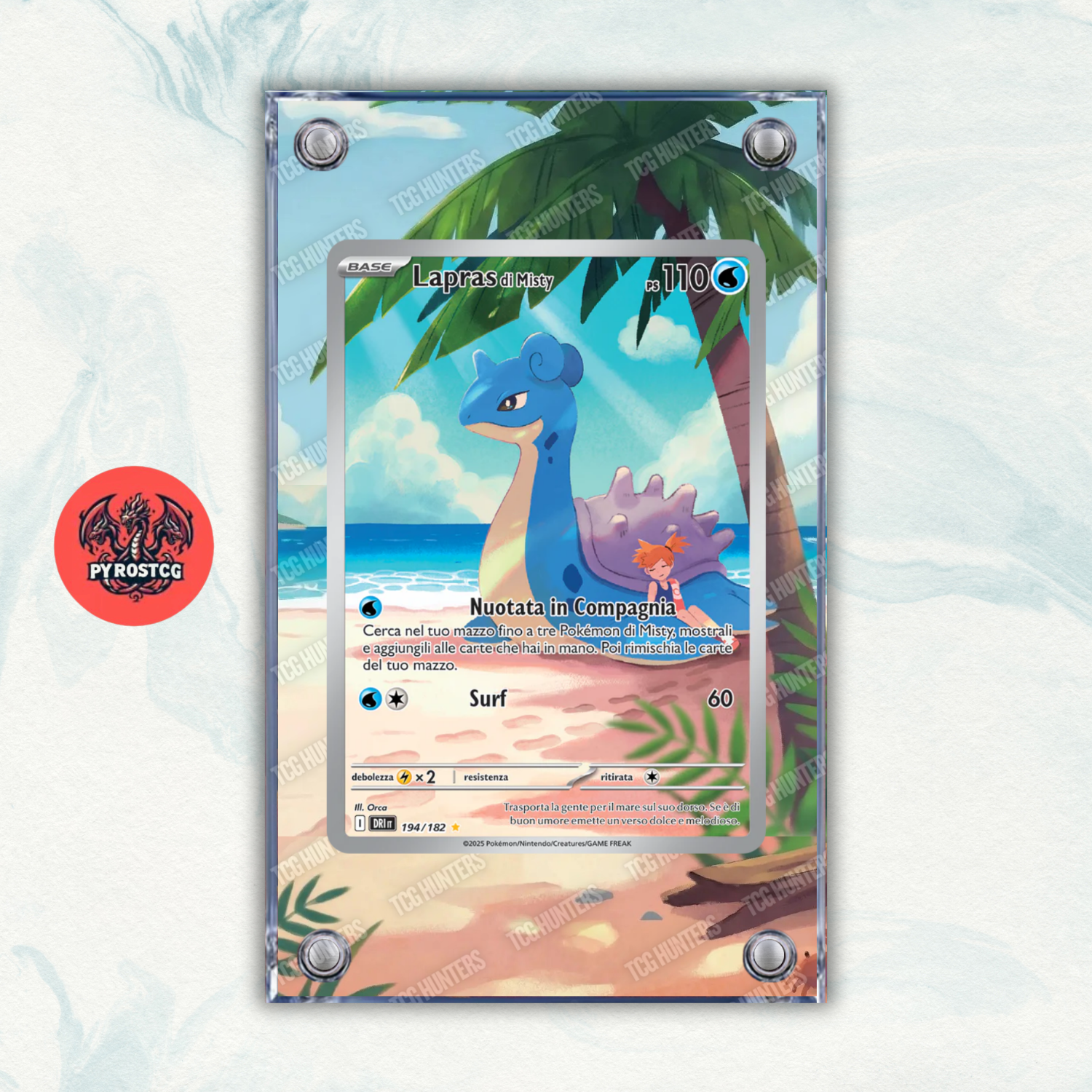 Pokémon Teca Magnetica Acrilico Extended Art - Lapras DRI 194 | Display Case0