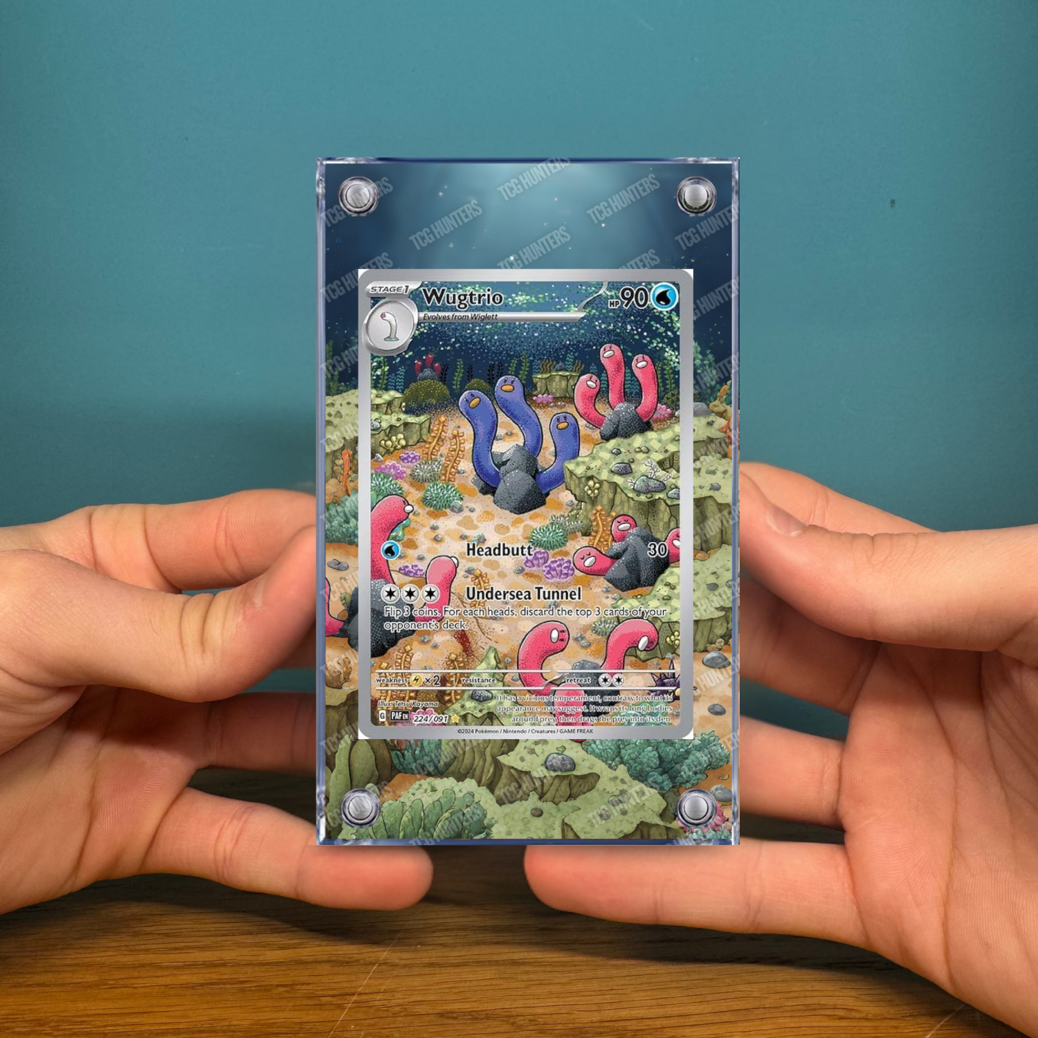 Pokémon Teca Magnetica Acrilico Extended Art - Wugtrio (PAF 224) | Display Case2