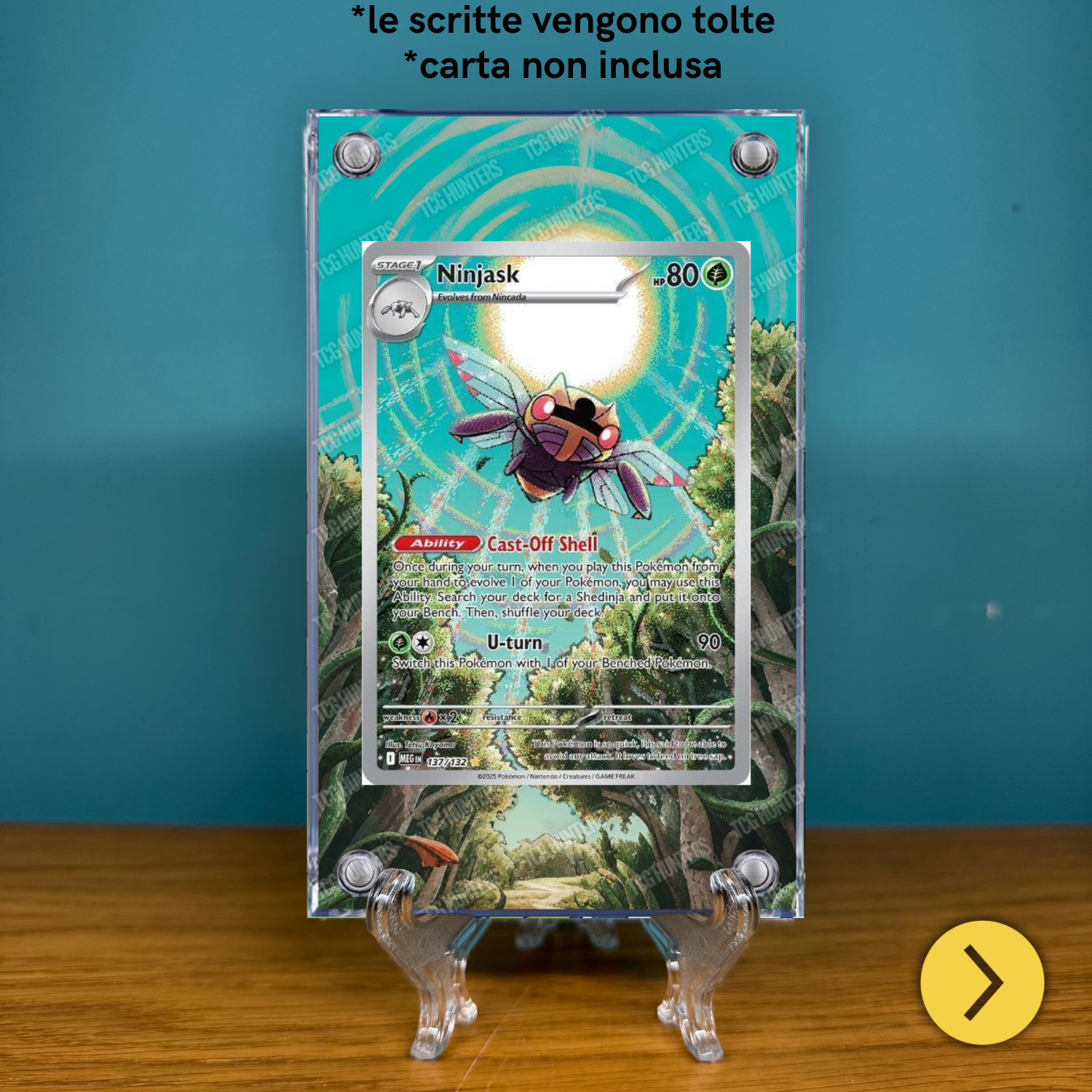 Pokémon Teca Magnetica Acrilico Extended Art - Ninjask MEG 137 | Display Case1