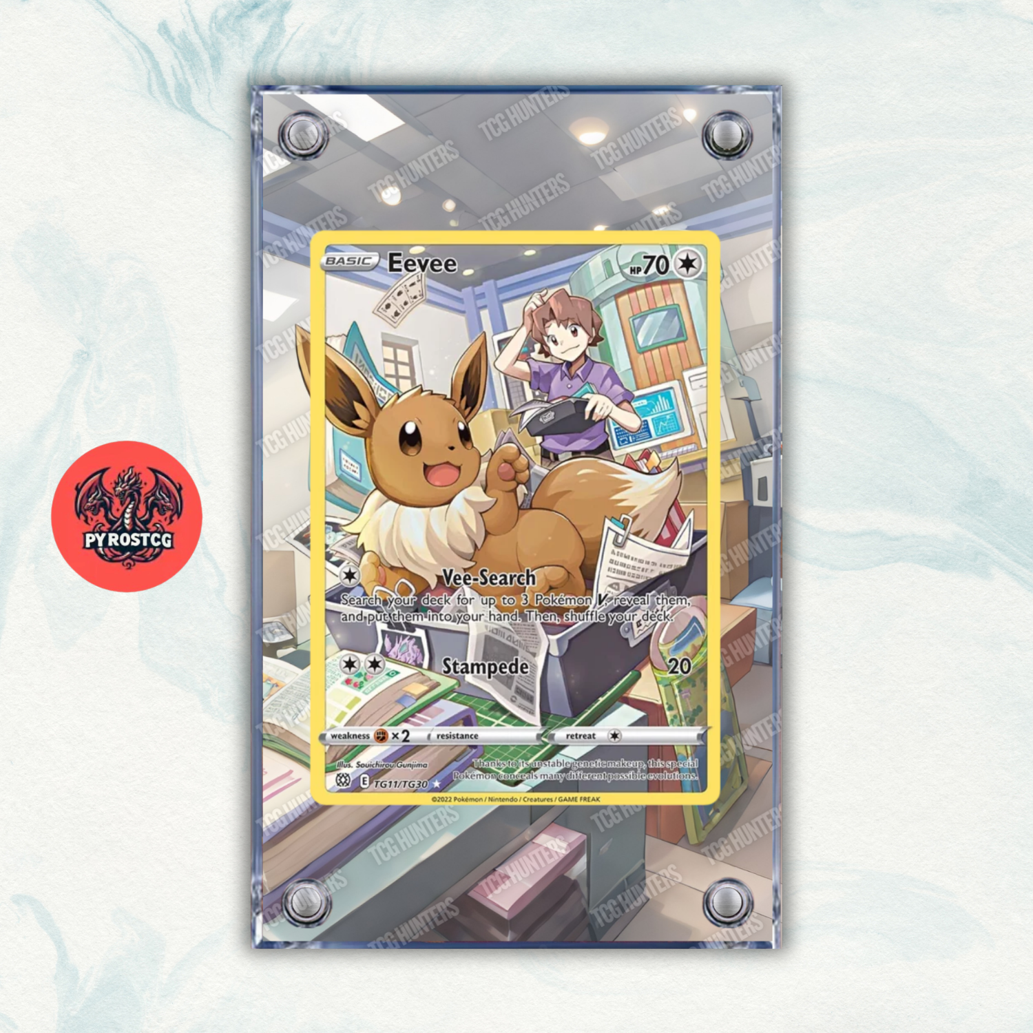 Pokémon Teca Magnetica Acrilico Extended Art - Eevee (BRS TG11) | Display Case0