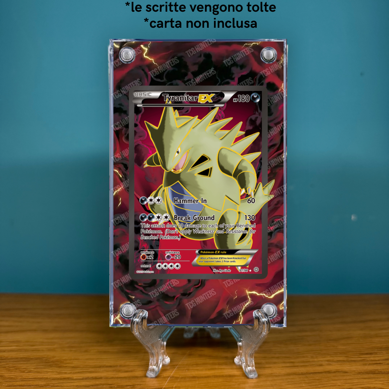 Pokémon Teca Magnetica Acrilico Extended Art - Tyranitar AOR 91 | Display Case1
