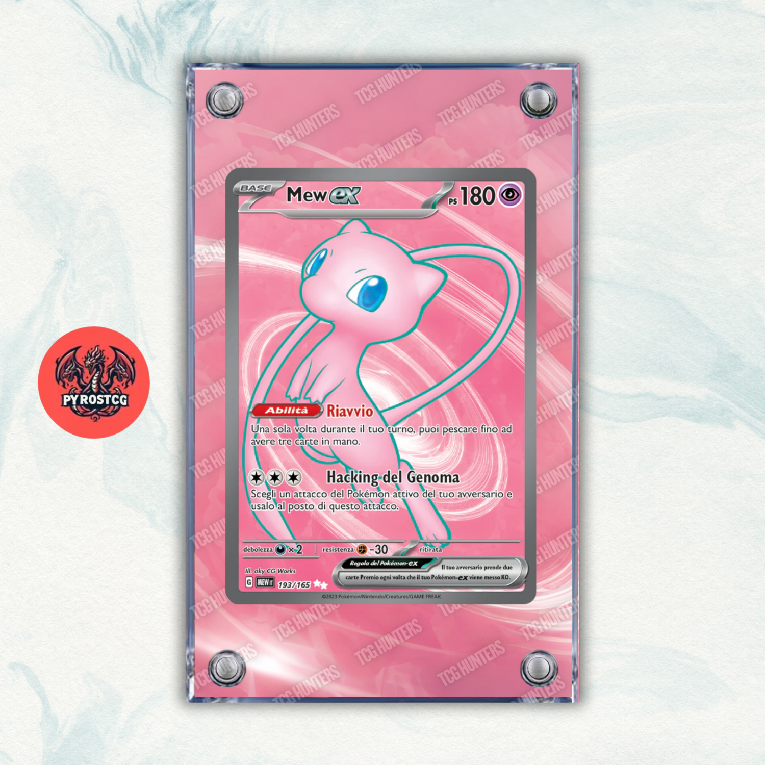 Pokémon Teca Magnetica Acrilico Extended Art - Mew ex (MEW 193) | Display Case0