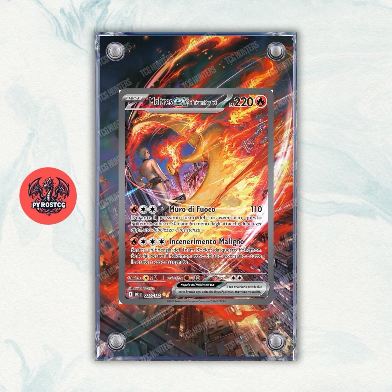 Pokémon Teca Magnetica Acrilico Extended Art - Moltres DRI 229 | Display Case0
