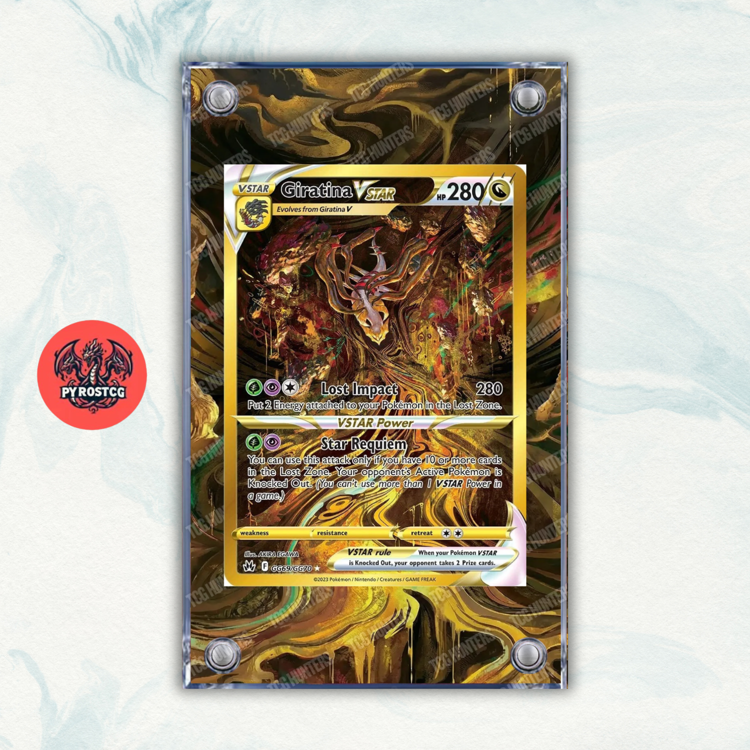 Pokémon Teca Magnetica Acrilico Extended Art - Giratina CRZ GG69 | Display Case0