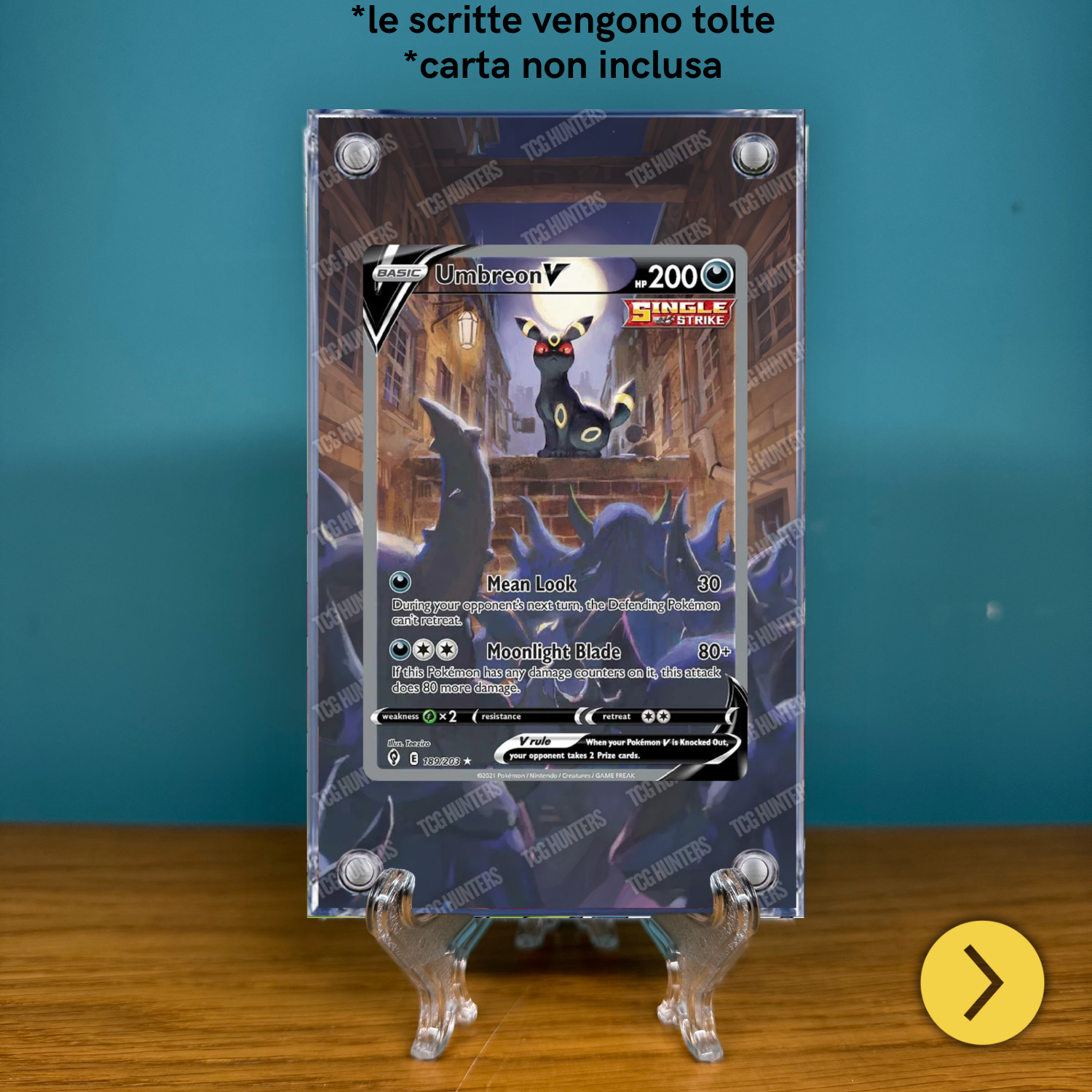 Pokémon Teca Magnetica Acrilico Extended Art - Umbreon V EVS 189 | Display Case1