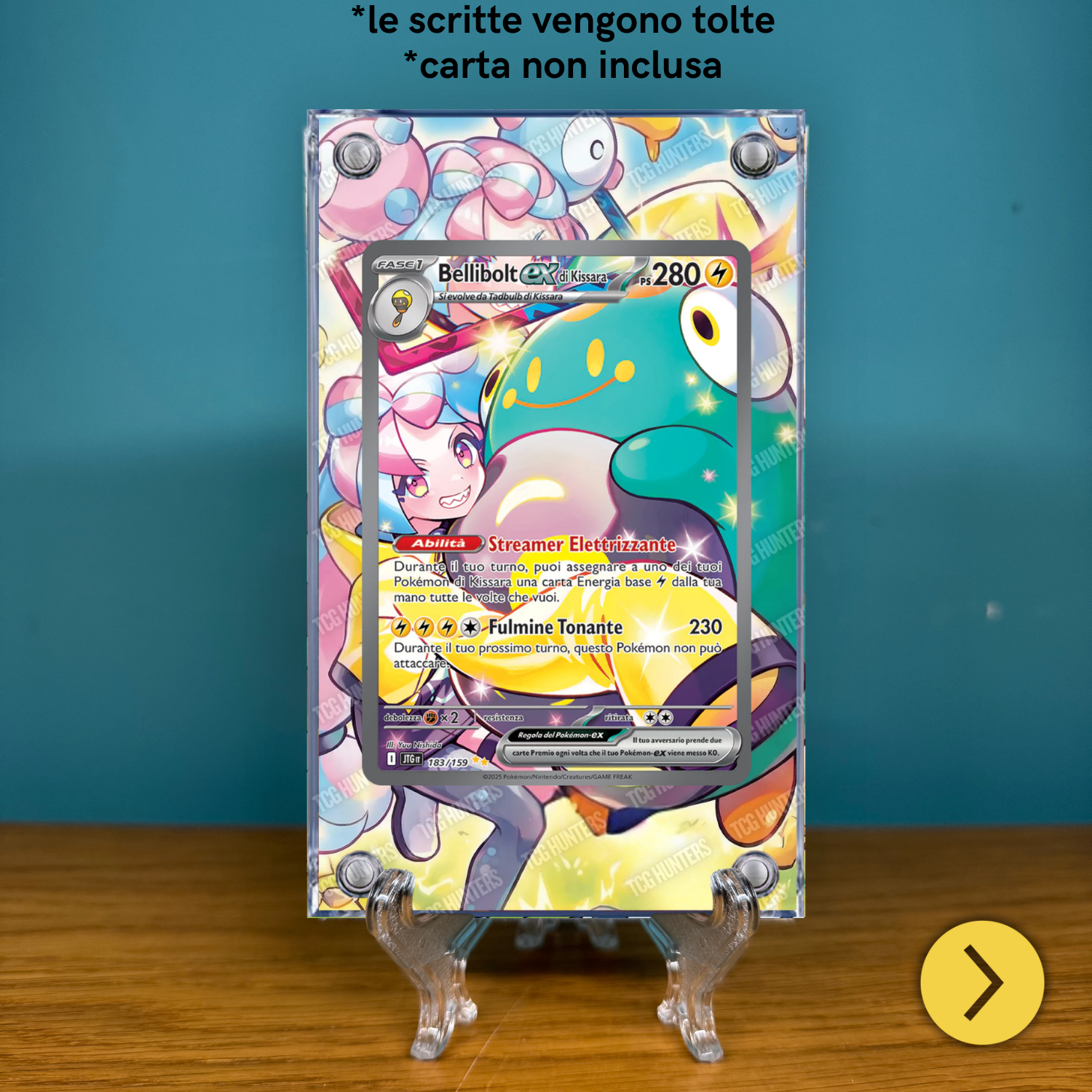 Pokémon Teca Magnetica Acrilico Extended Art - Bellibolt JTG 183 | Display Case1