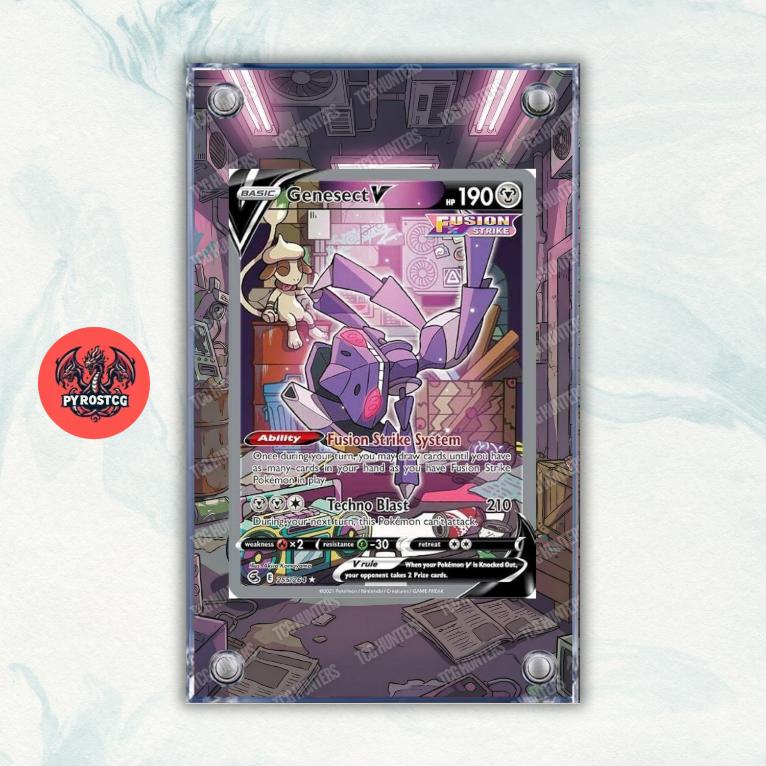Pokémon Teca Magnetica Acrilico Extended Art - Genesect V FST 255 | Display Case0